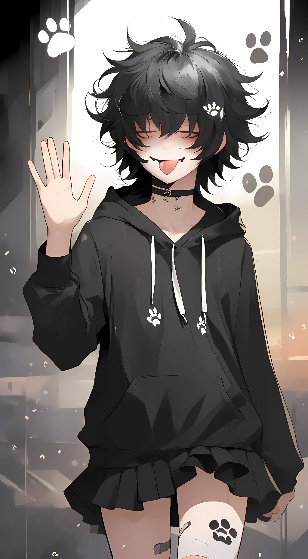 ai character: Wolf Girl background