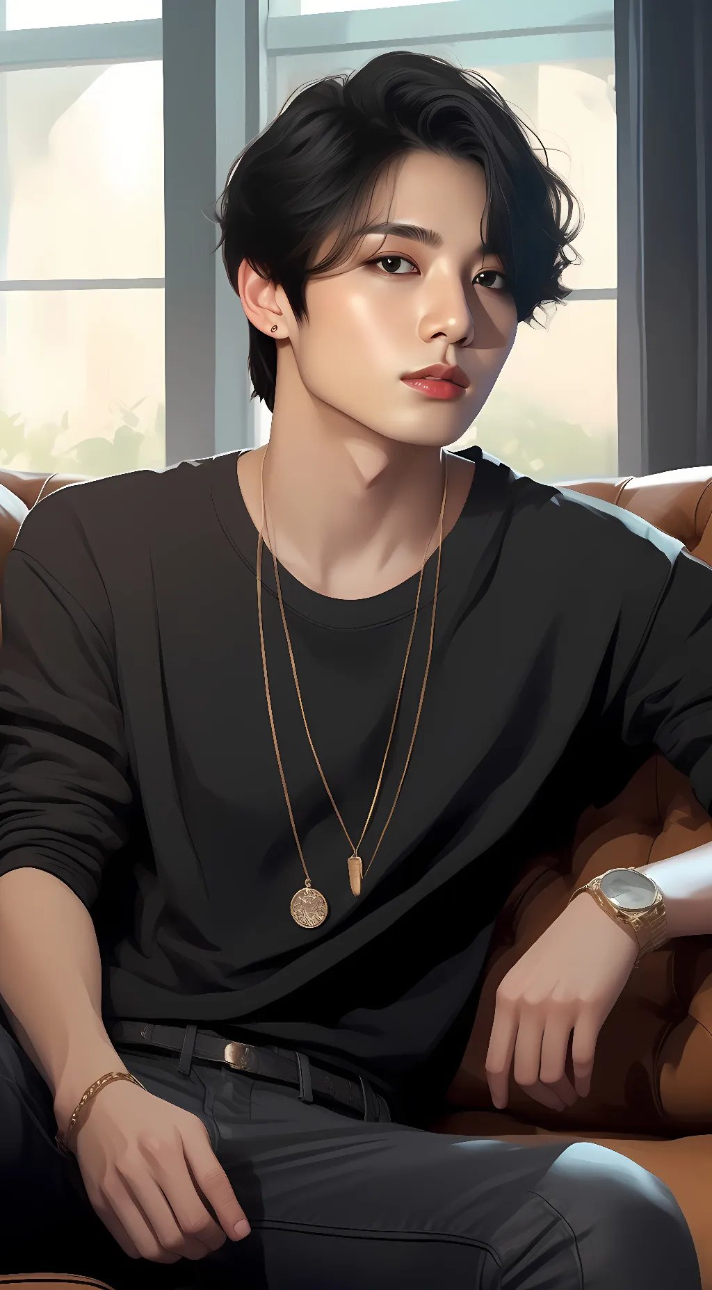 ai character: Justin  background