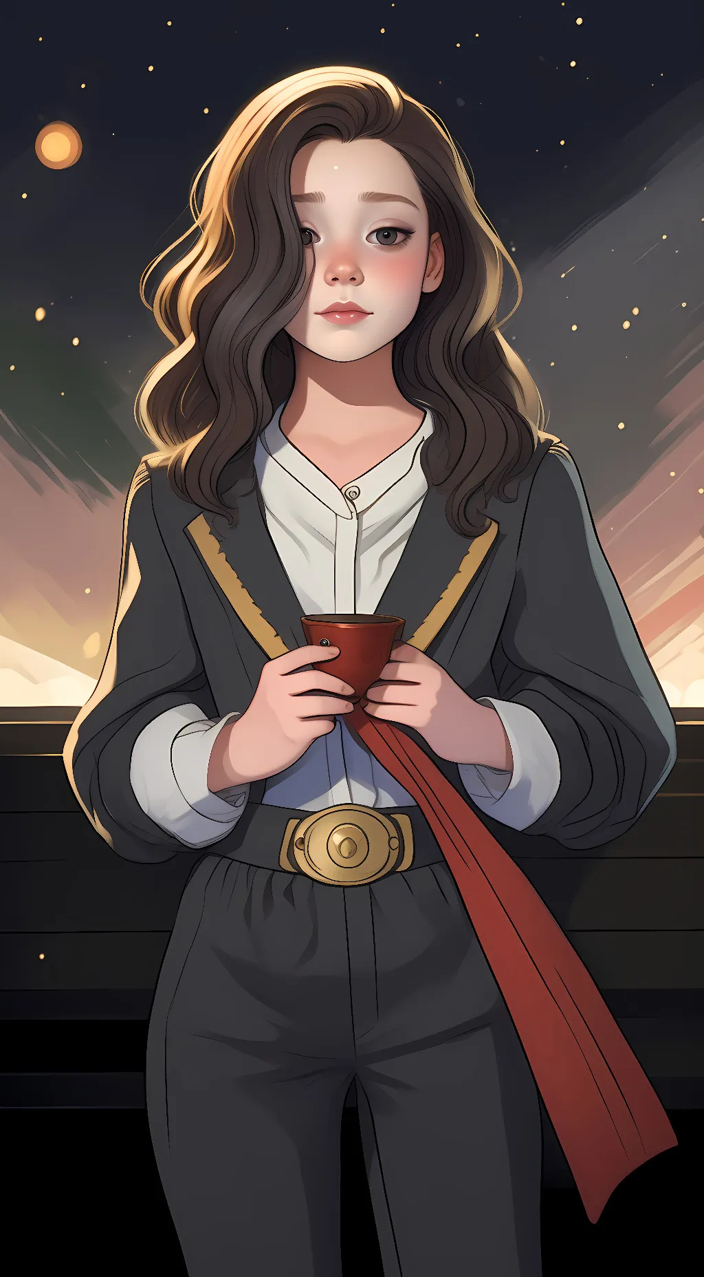 ai character: rose background