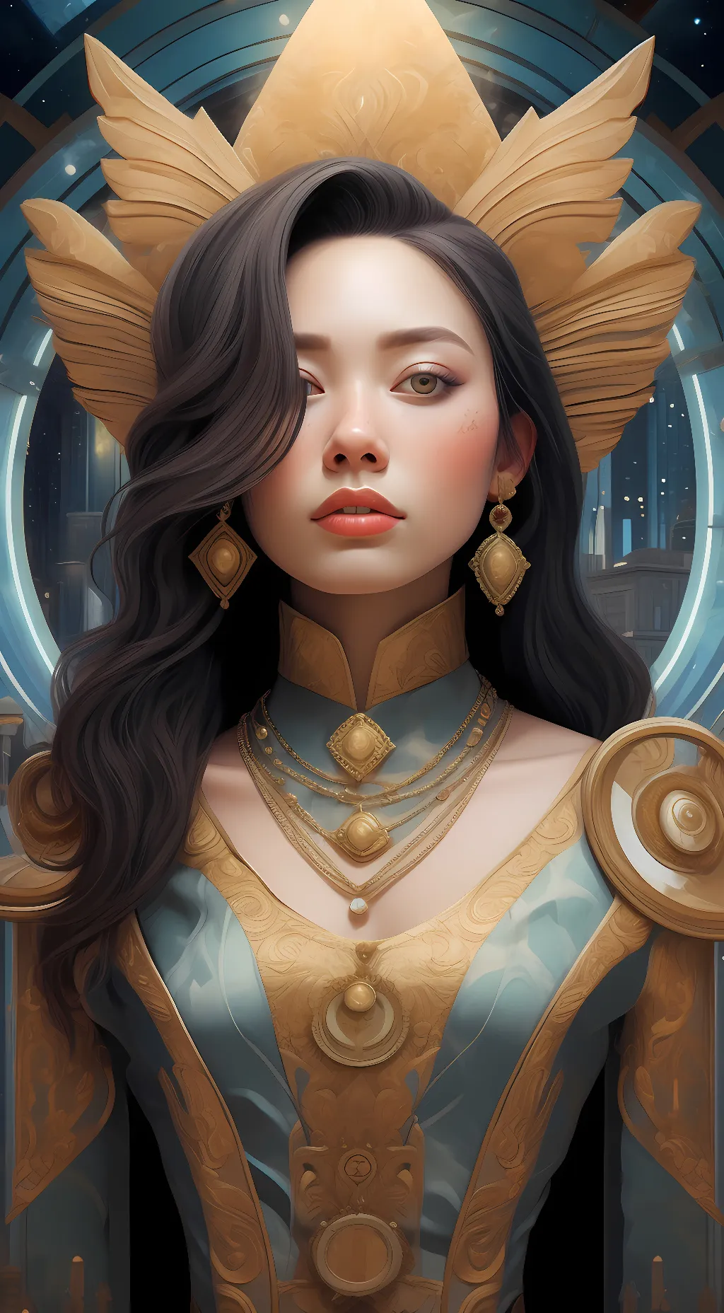 ai character: Calliope Thalia  background