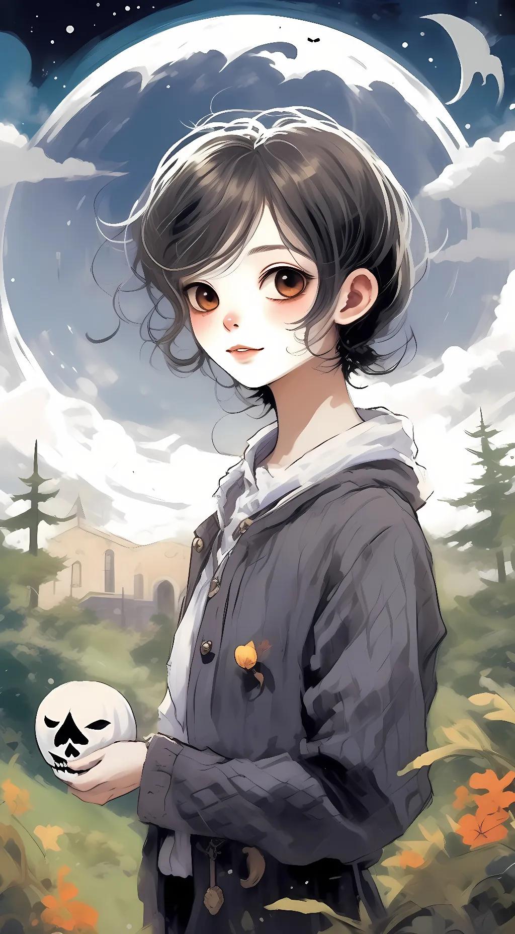 ai character: Ghost girl background