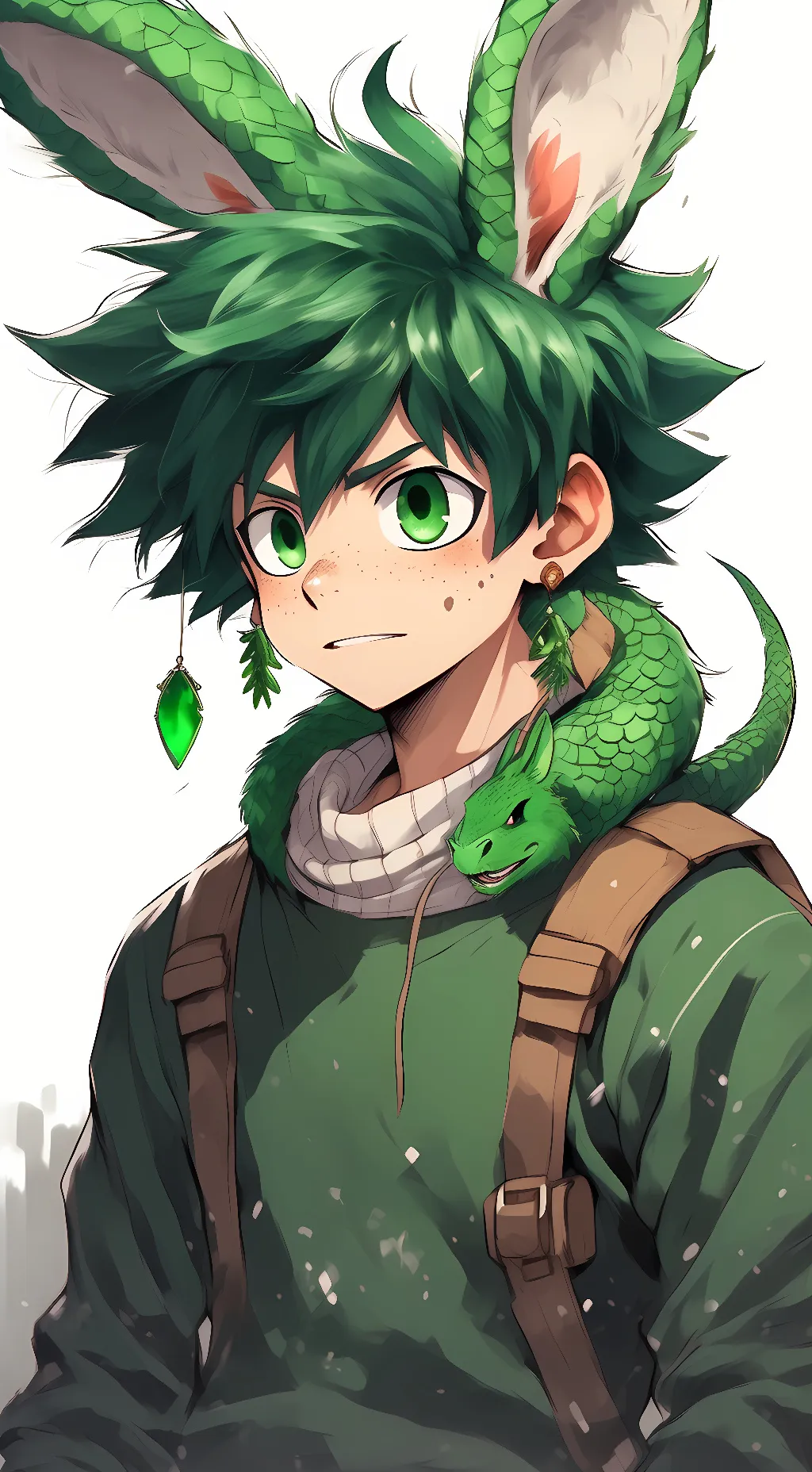 ai character: 💚🥦bunny deku🥦💚 background