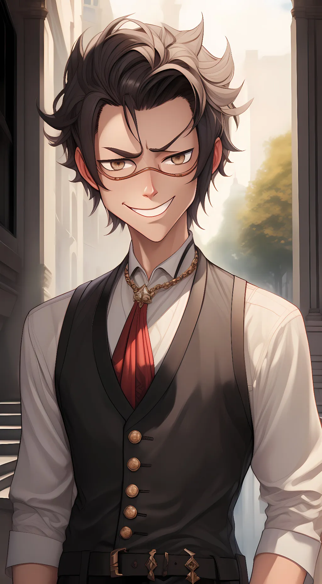 ai character: human alastor  background