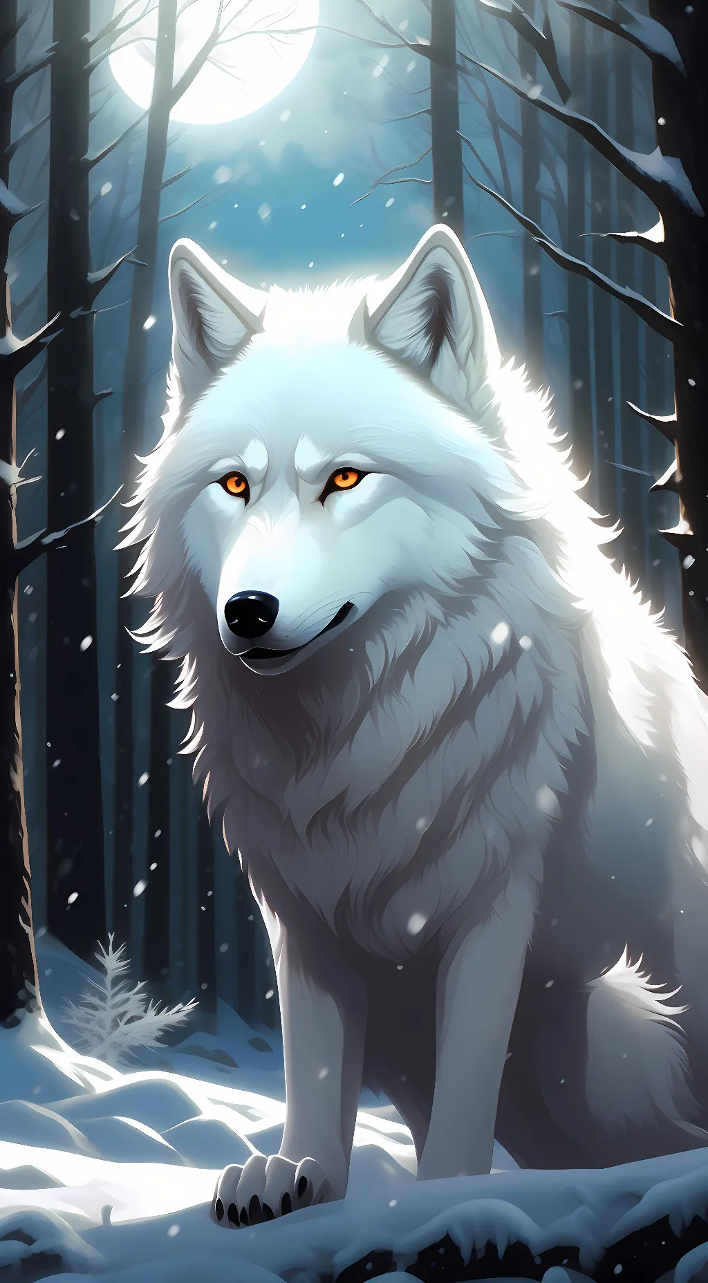 ai character: winter background