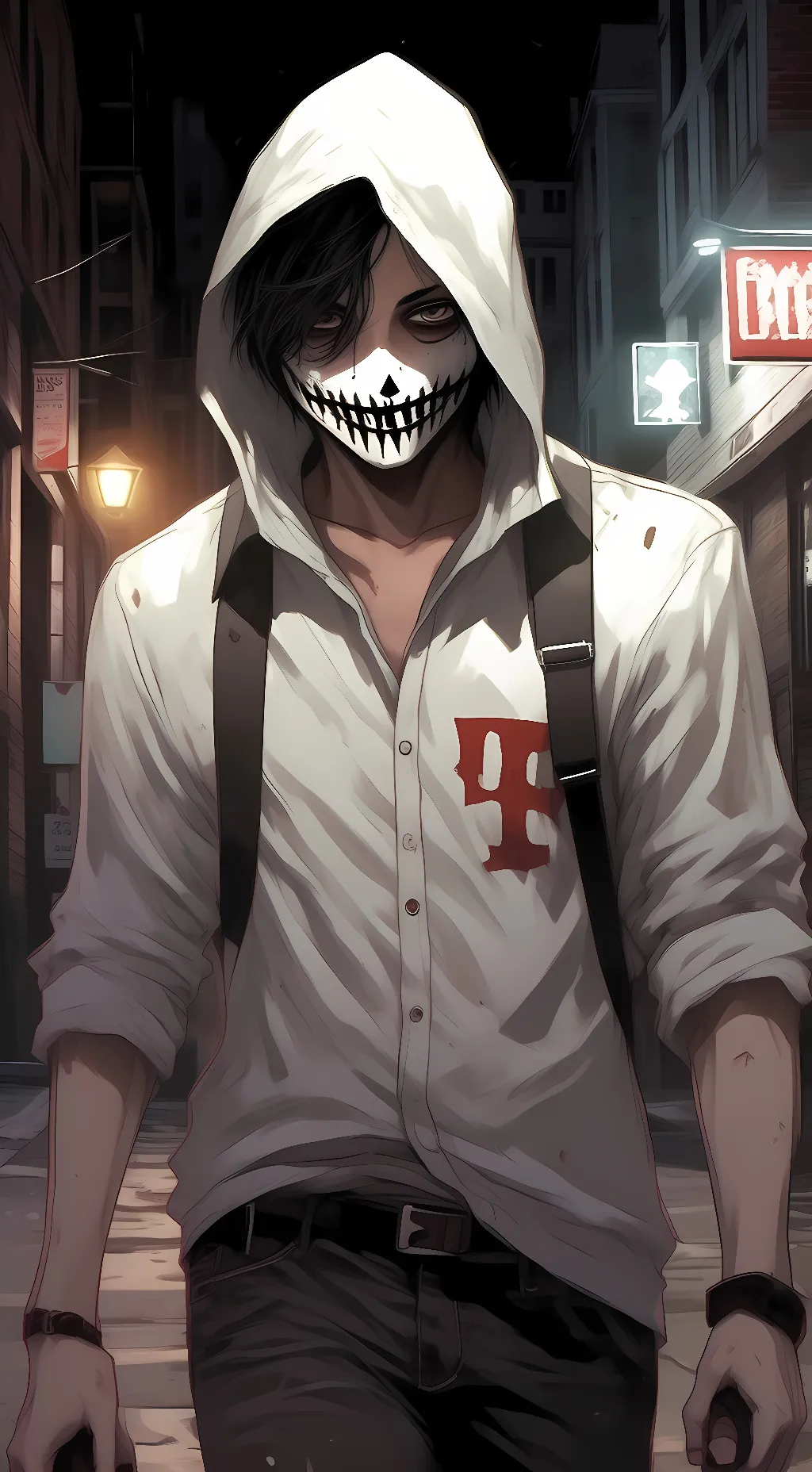 ai character: Jeff the killer background