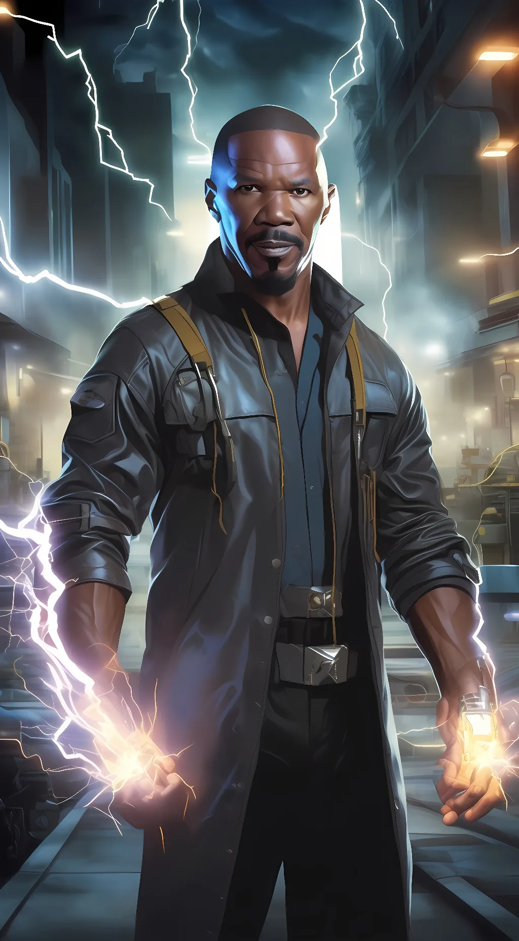 ai character: Tasm 2 Eletro background