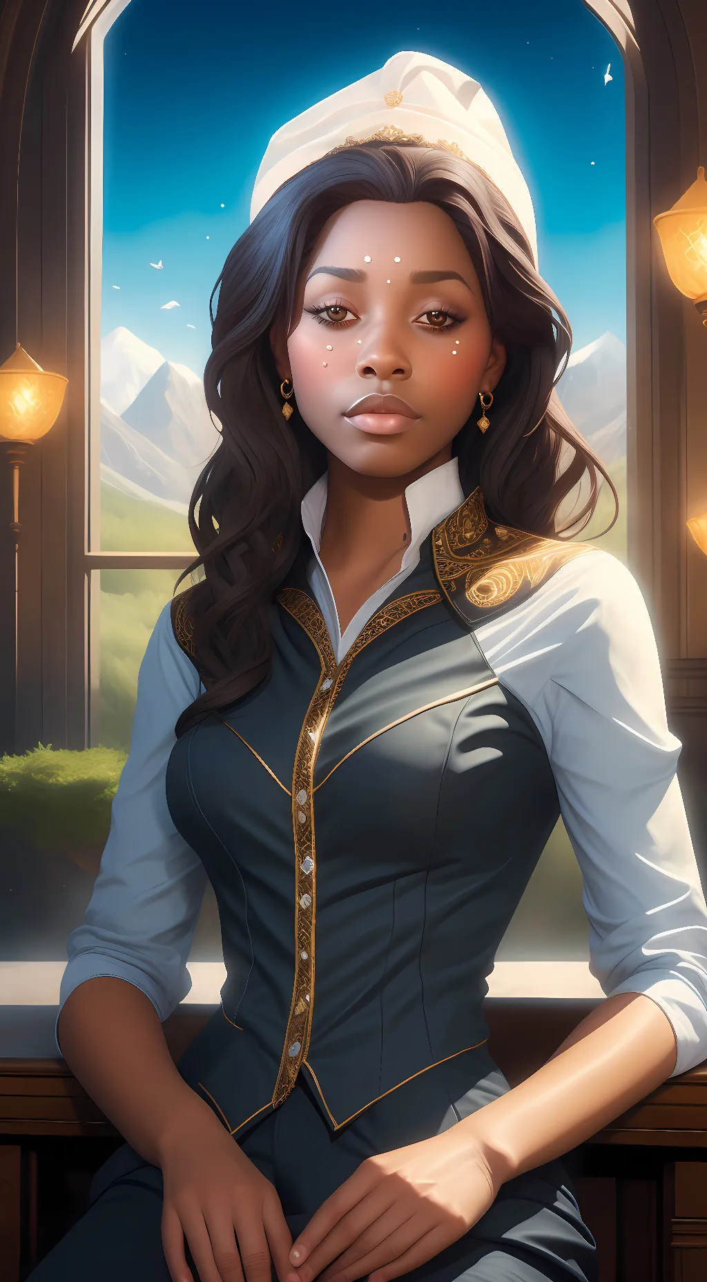 ai character: Harmony background