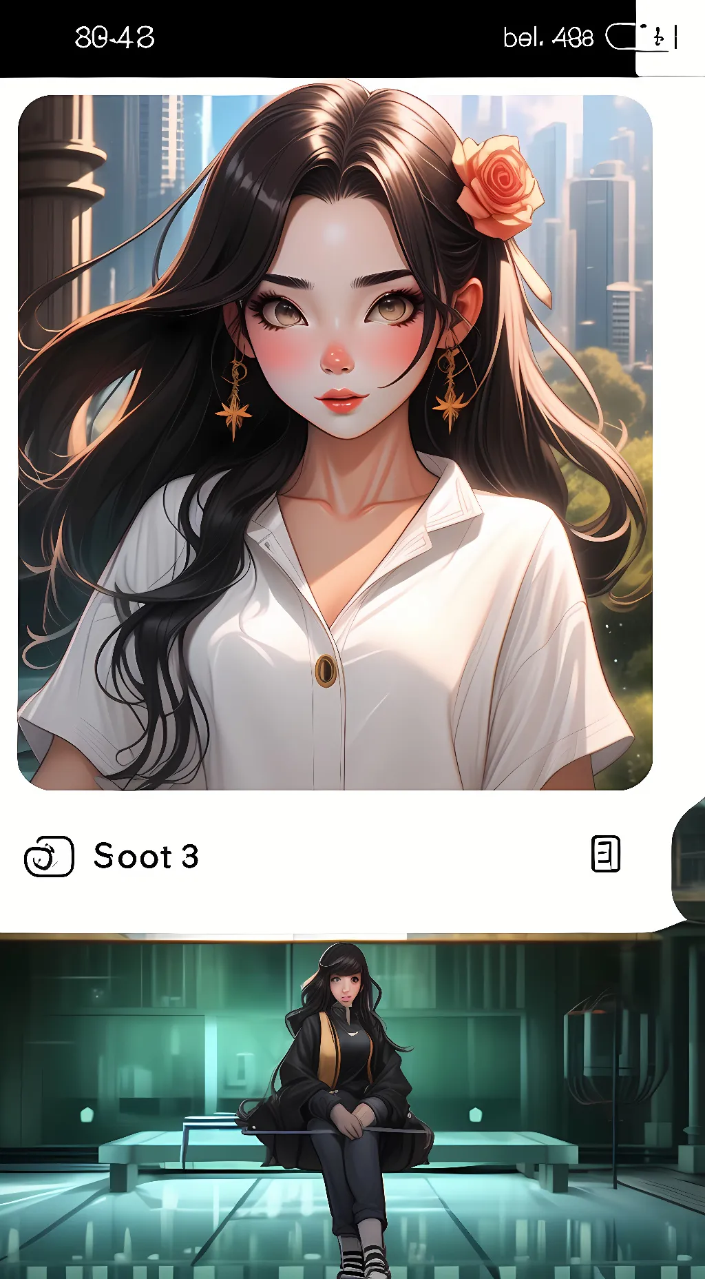 ai character: Roses  background