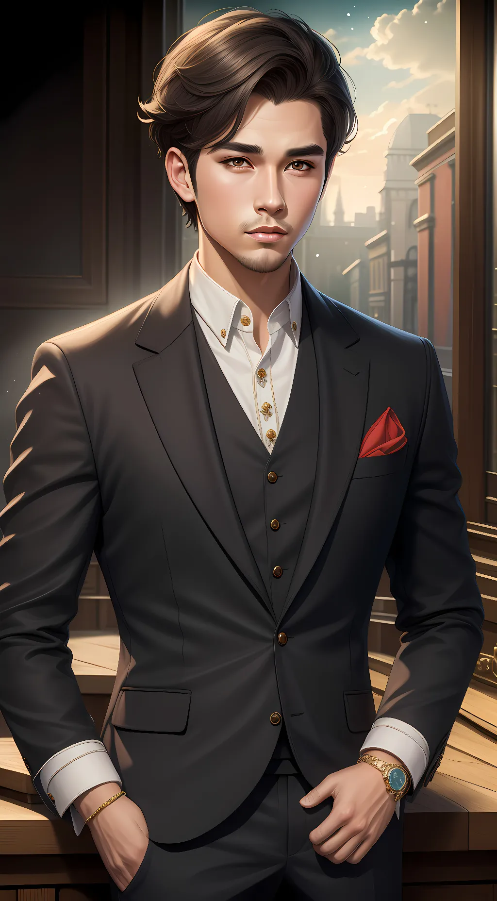 ai character: Geo  background