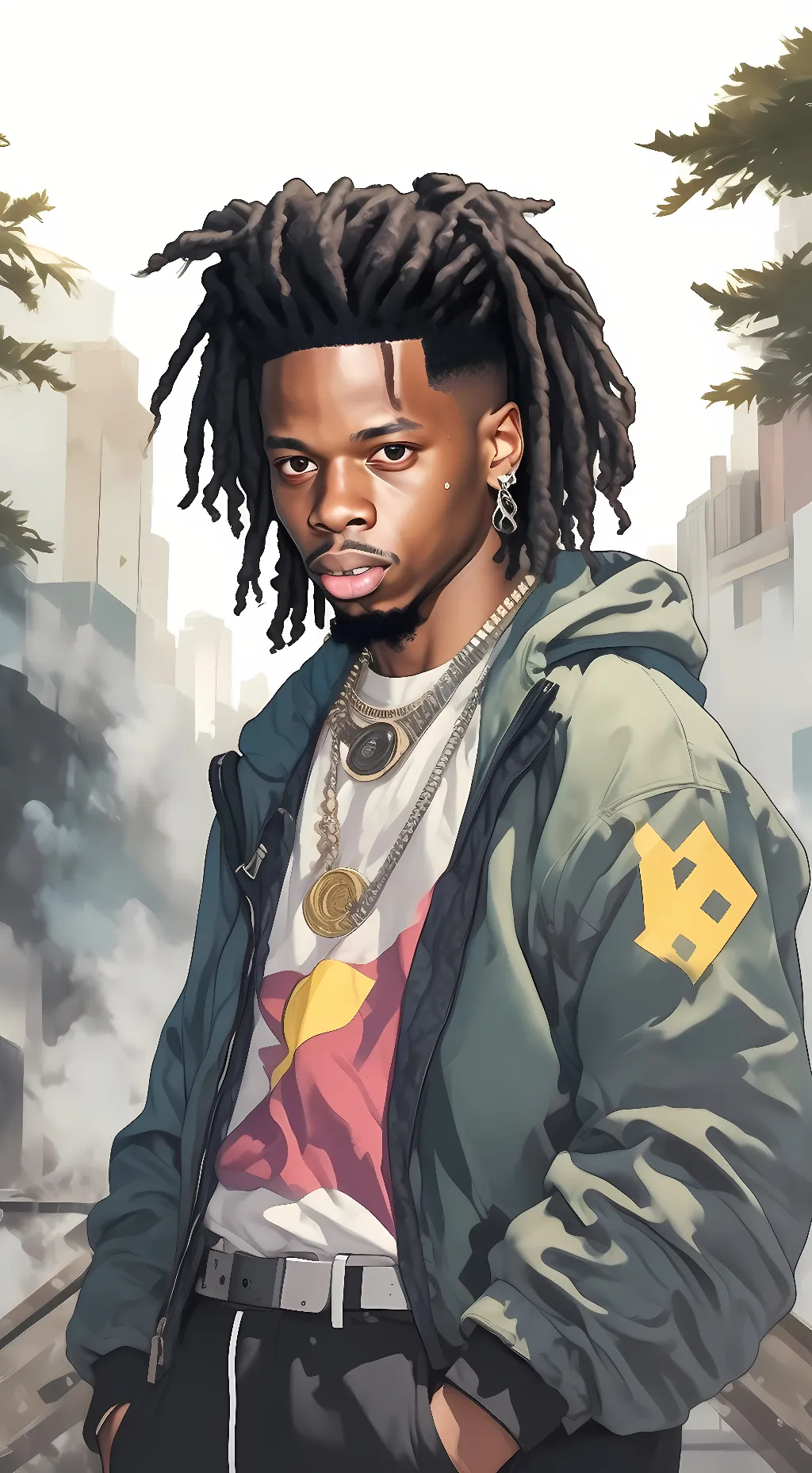 ai character: denzel curry background