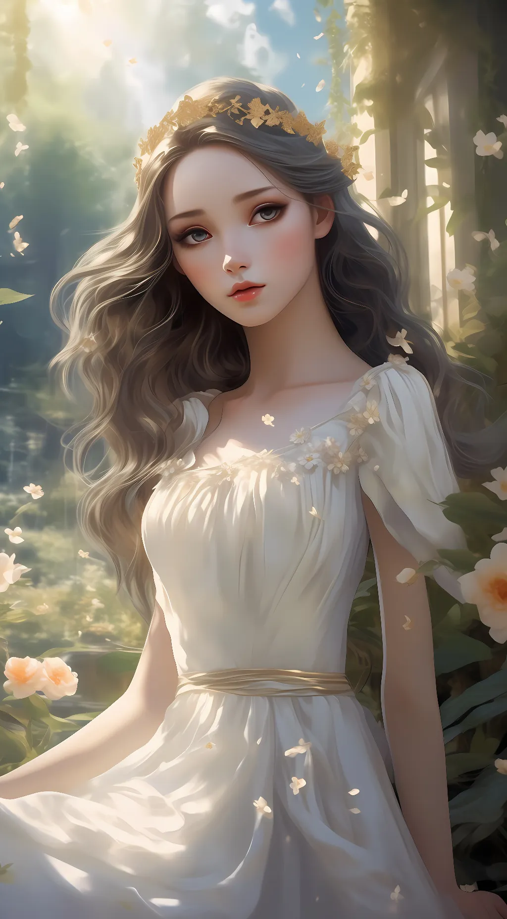 ai character: Orchid background