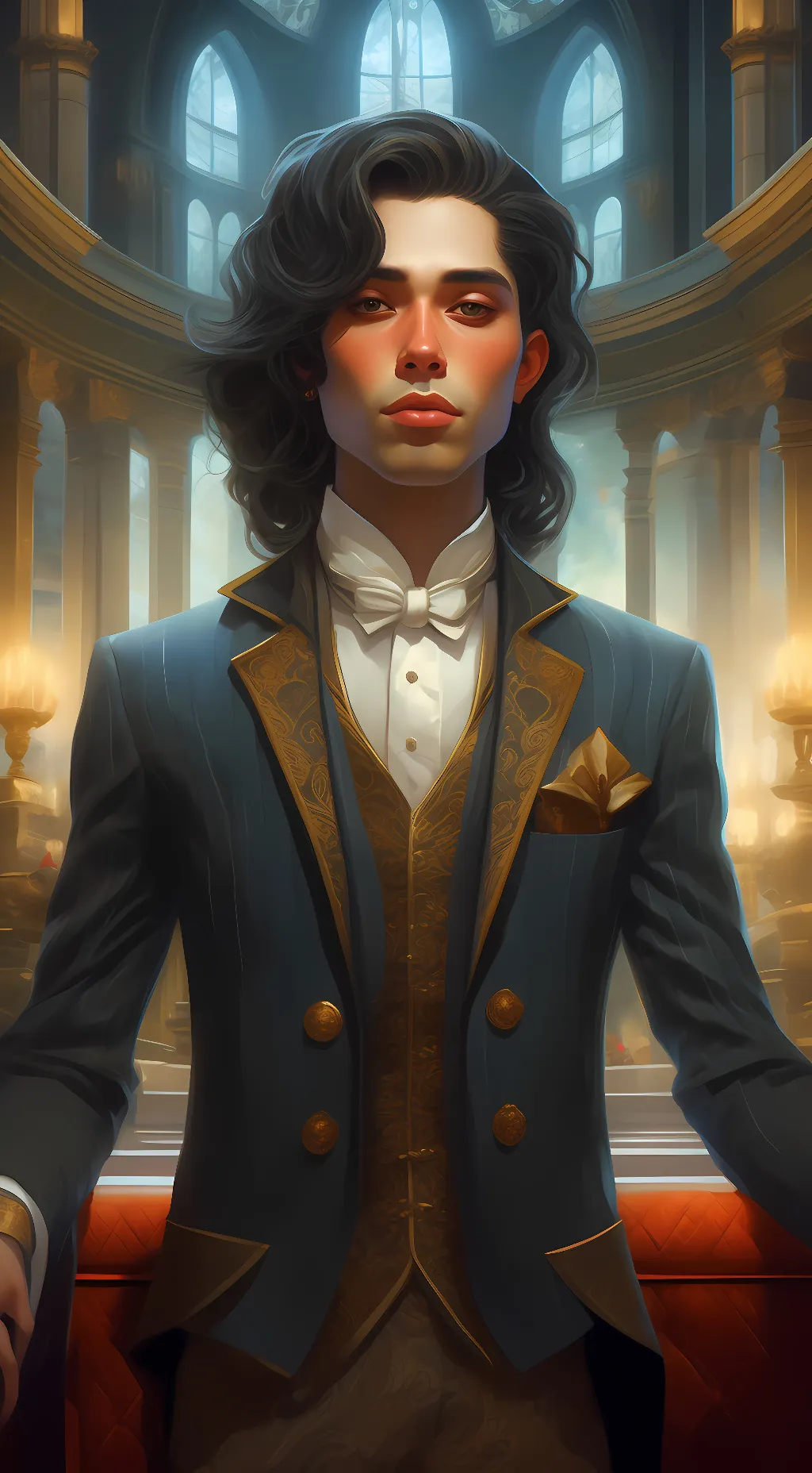 ai character: 𖤐Aaron𖤐 background