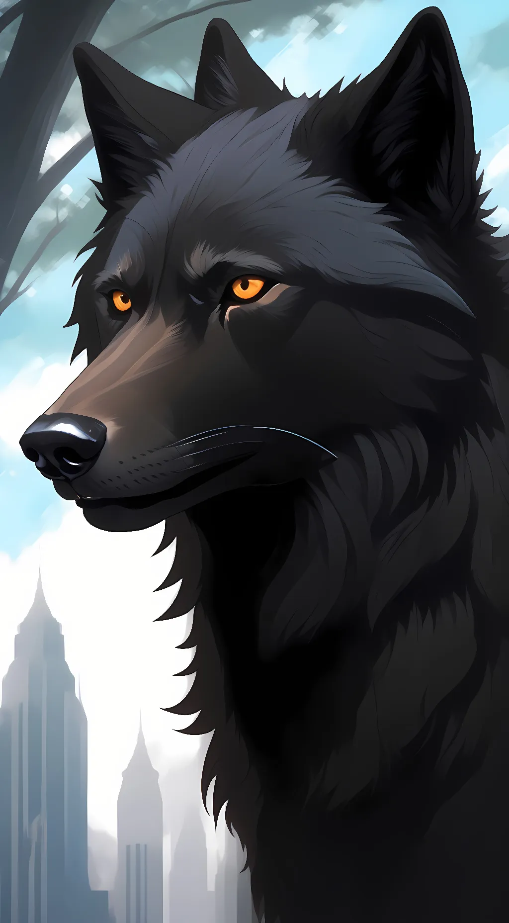 ai character: moon background