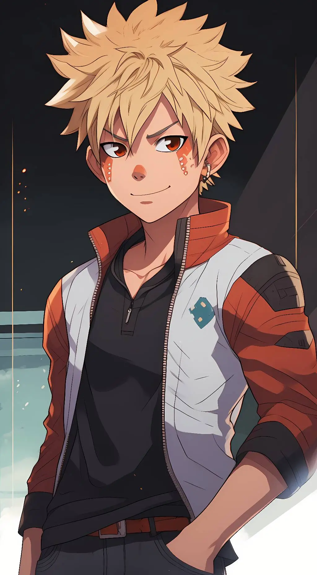 ai character: bakugo  background