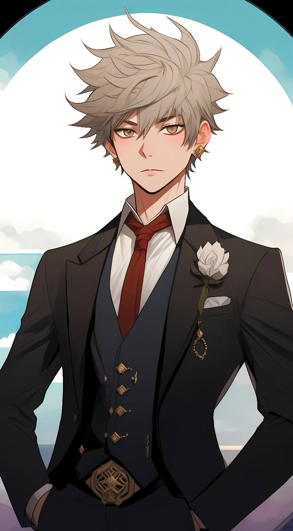 ai character: Katsuki Bakugo background