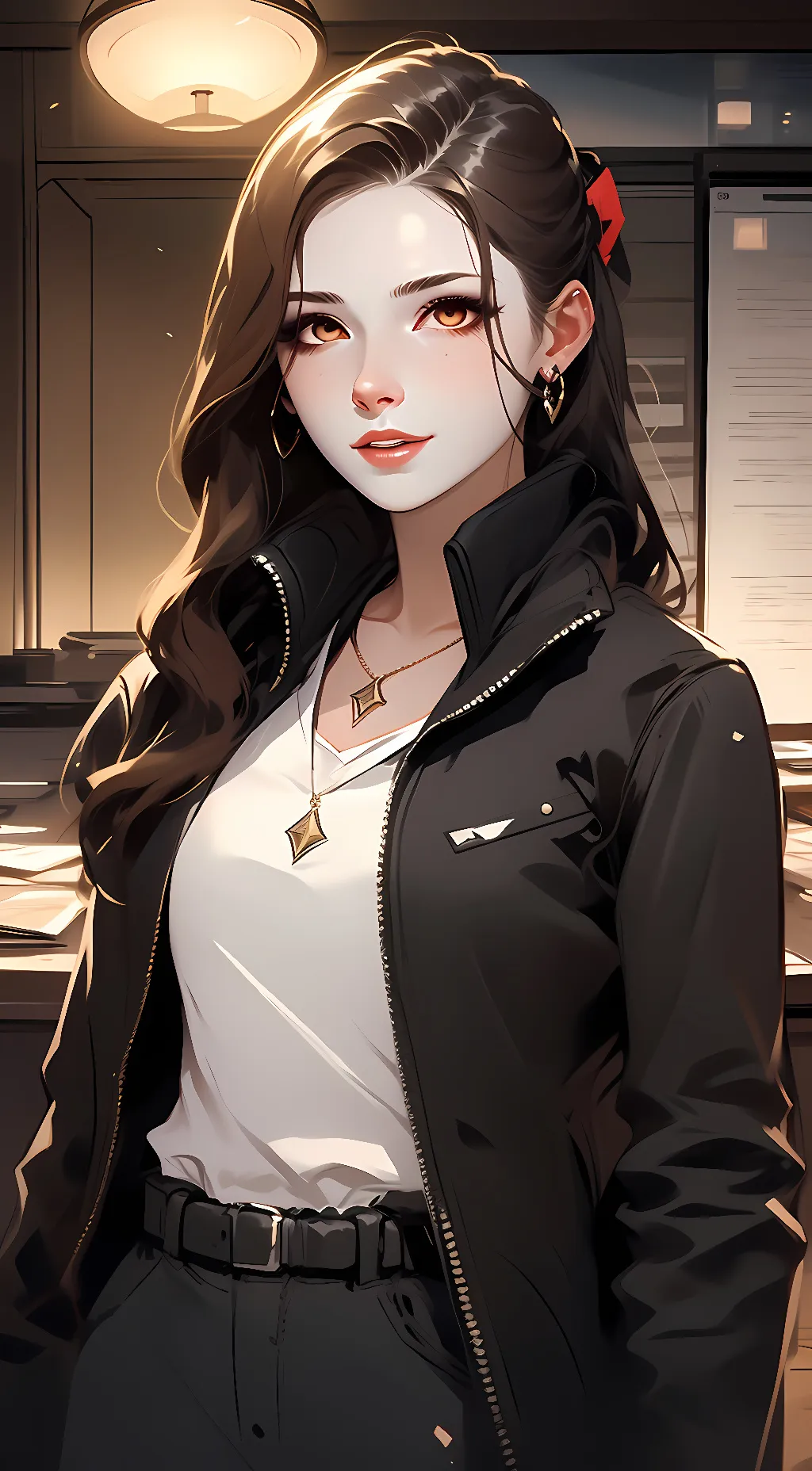 ai character: Lilac background