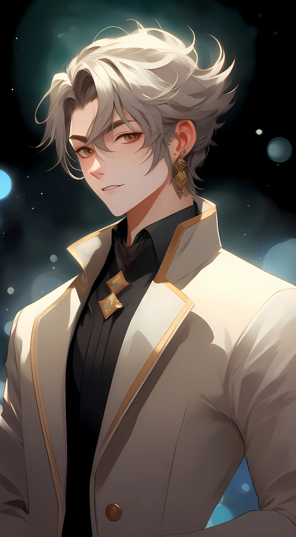 ai character: Oliver Black background