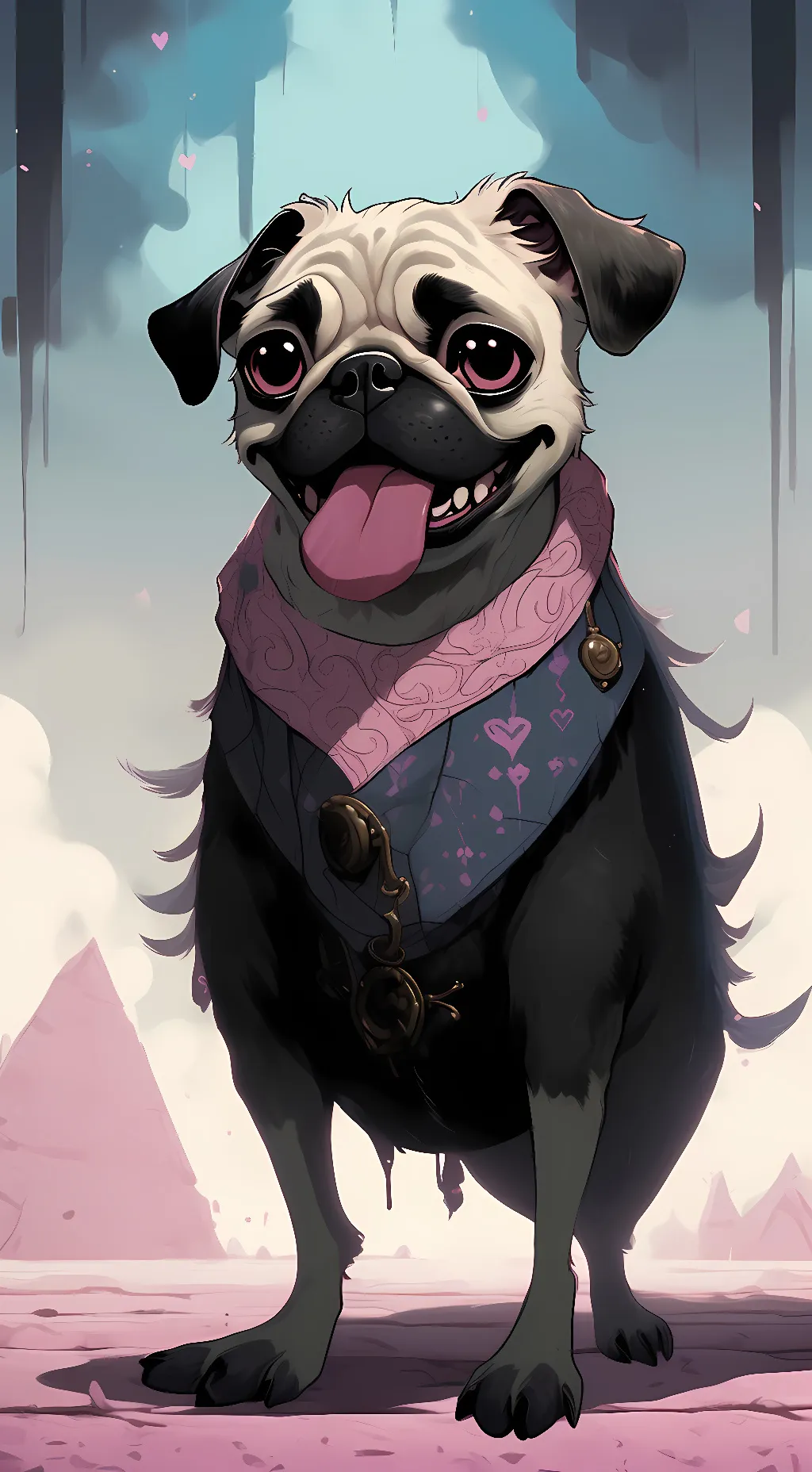 ai character: PJ Pug-a-Pillar background