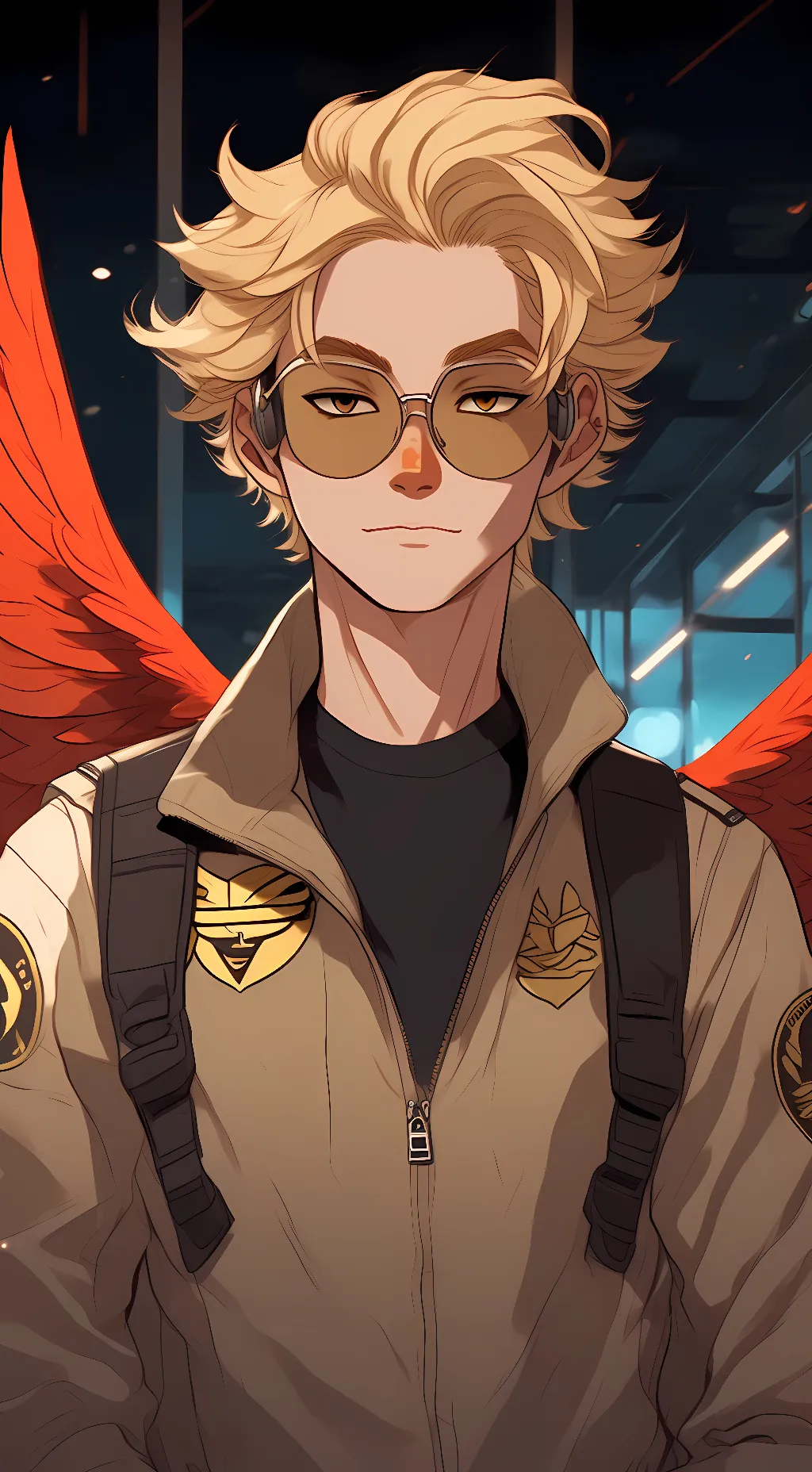 ai character: Keigo Takami Hawks background