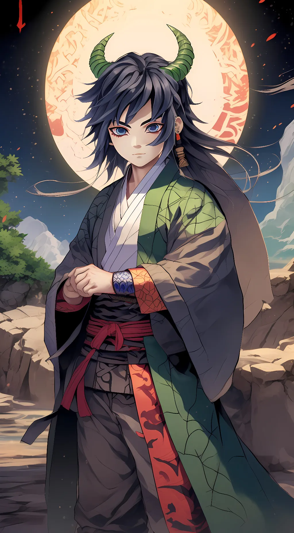 ai character: demon giyuu background
