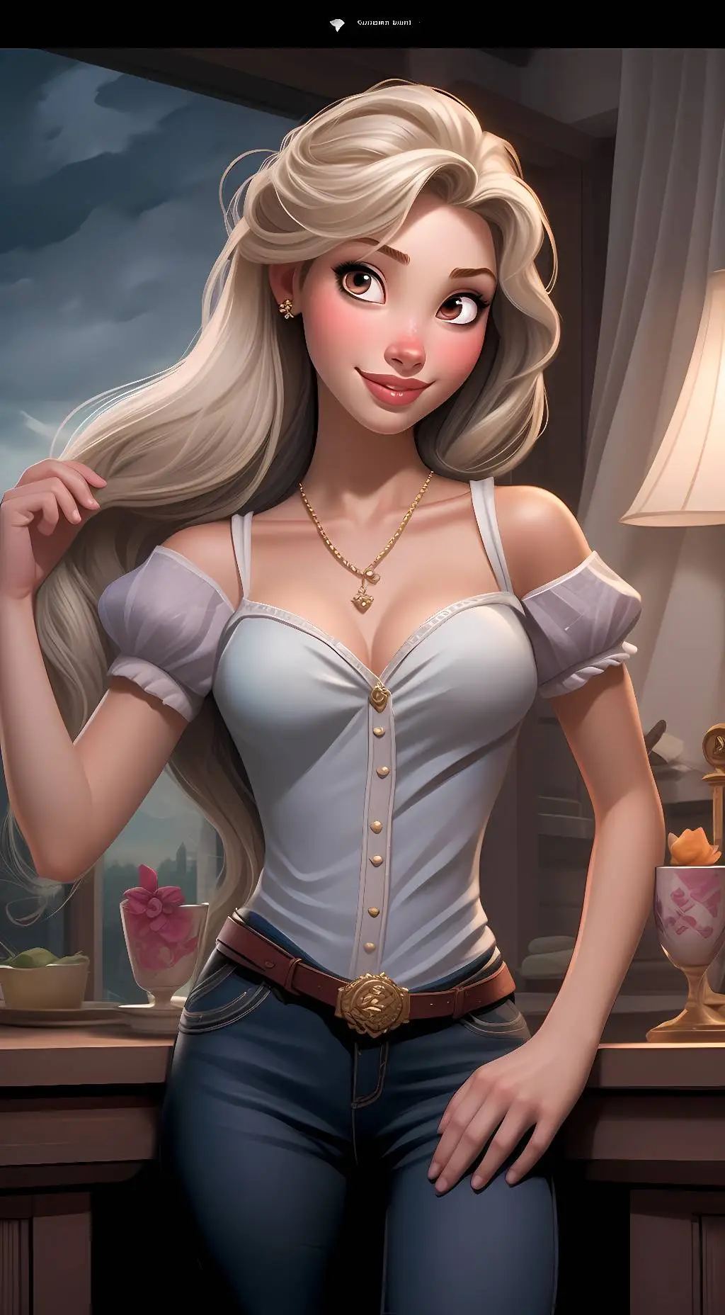 ai character: Rapunzel background