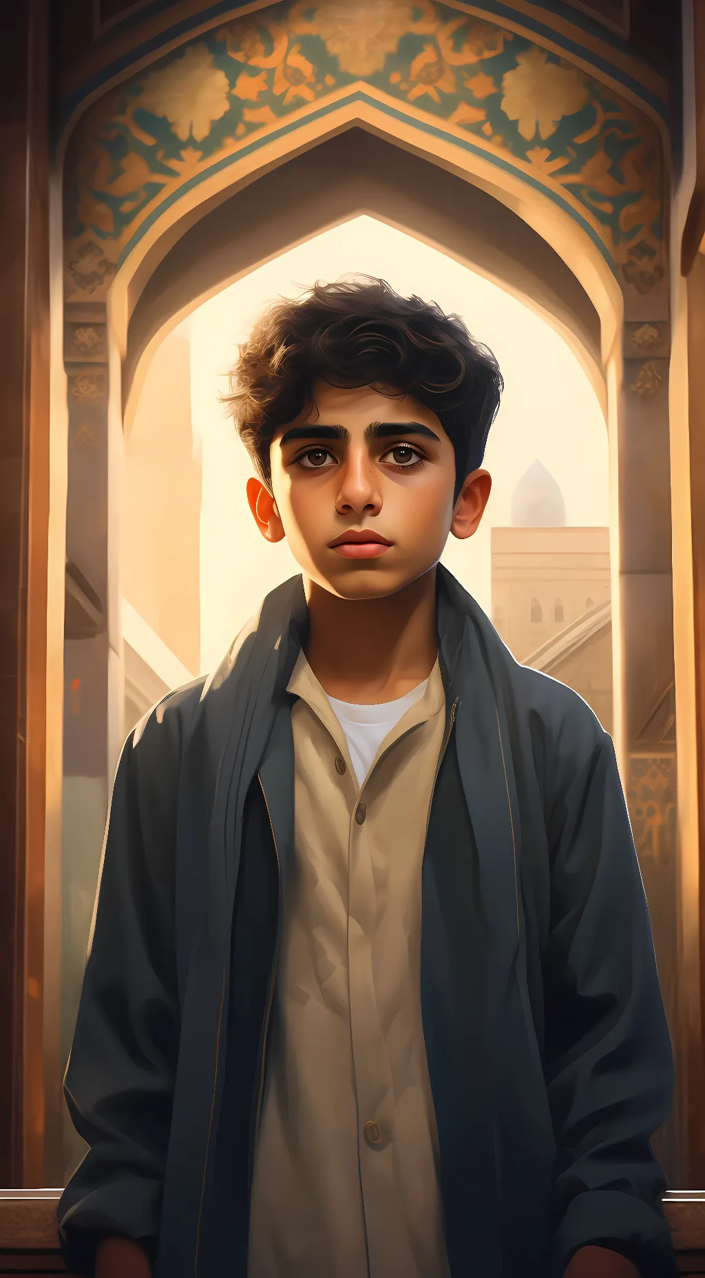 ai character: امیر طاهرخانی background
