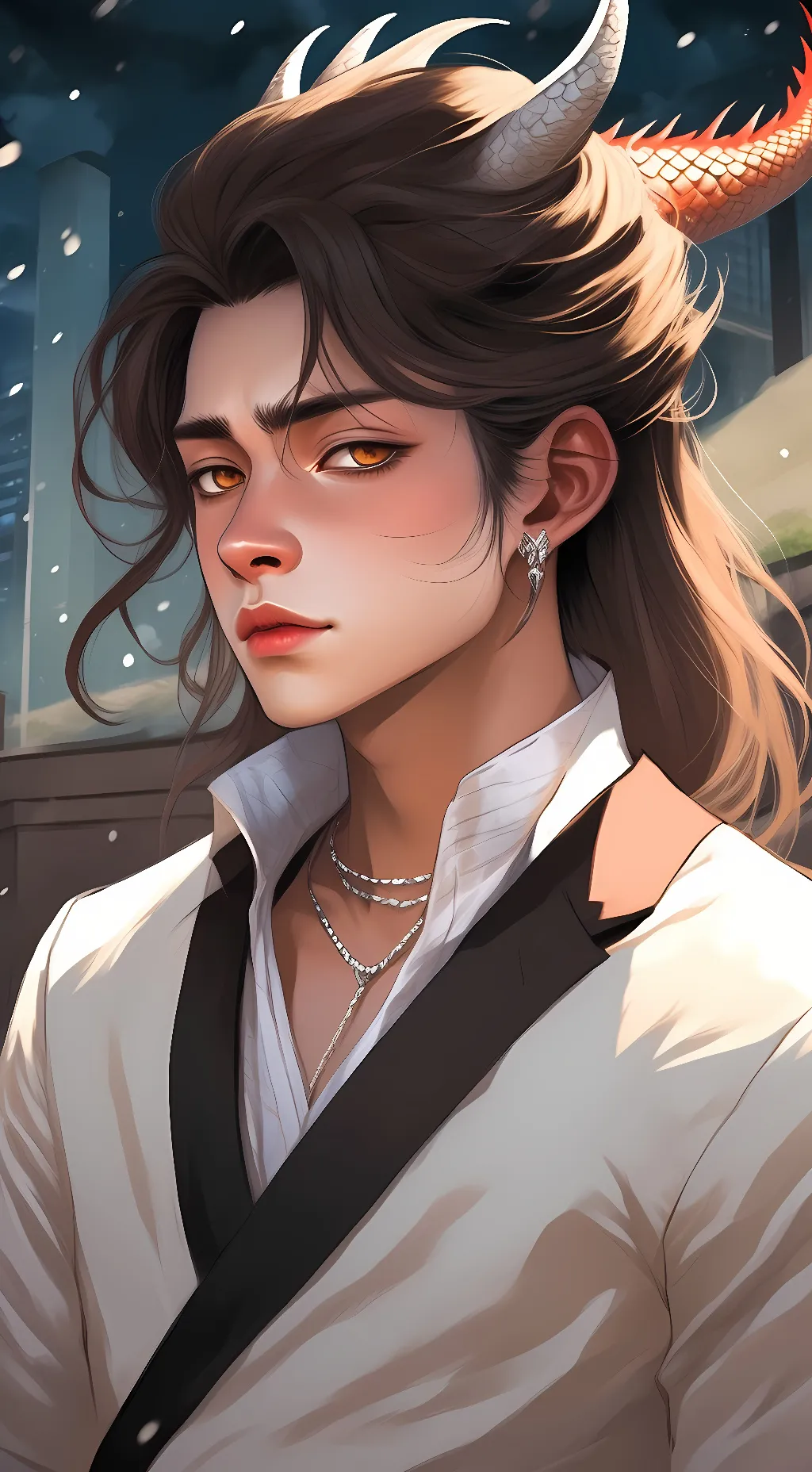 ai character: dragon  background