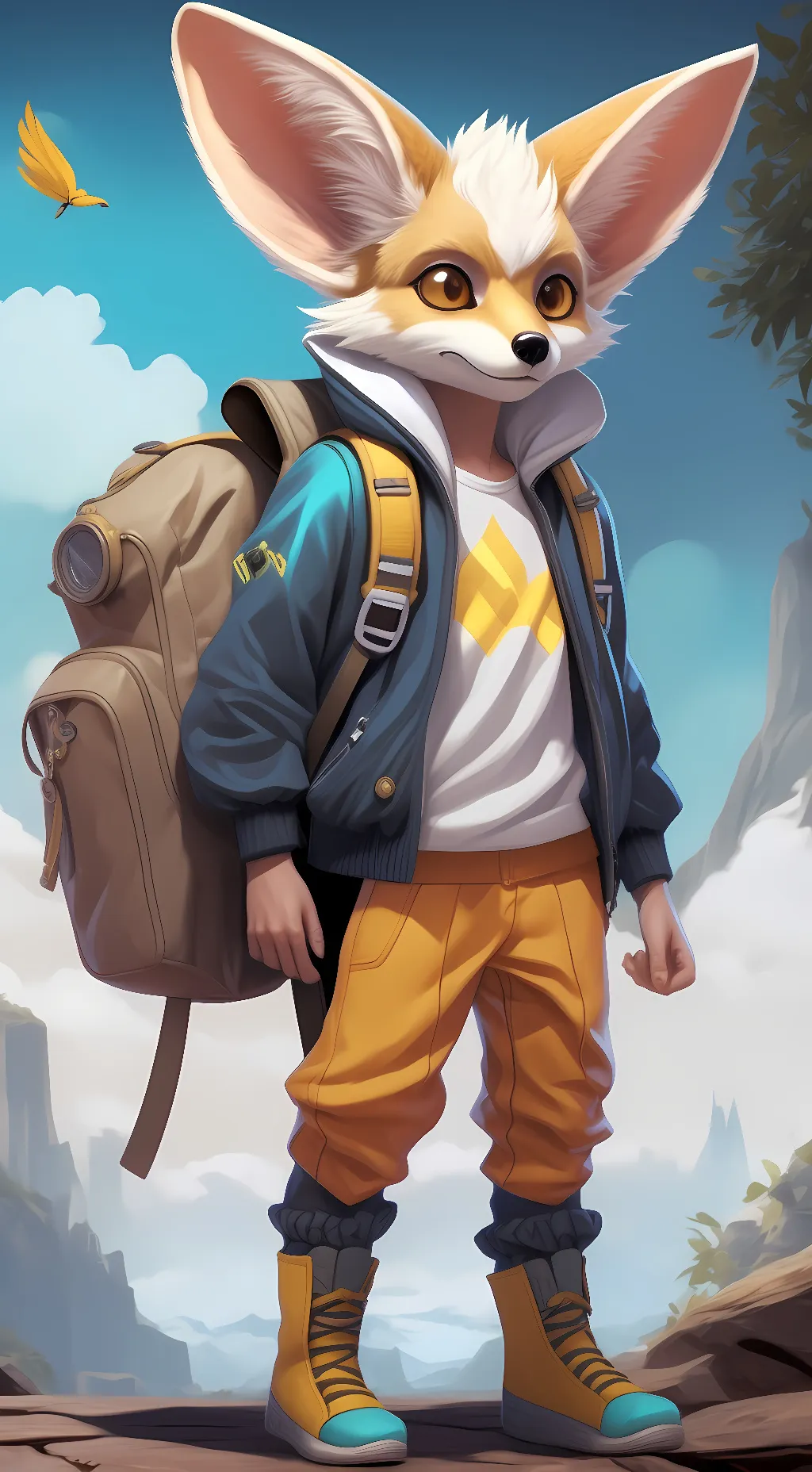 ai character: Kit the Fennec  background