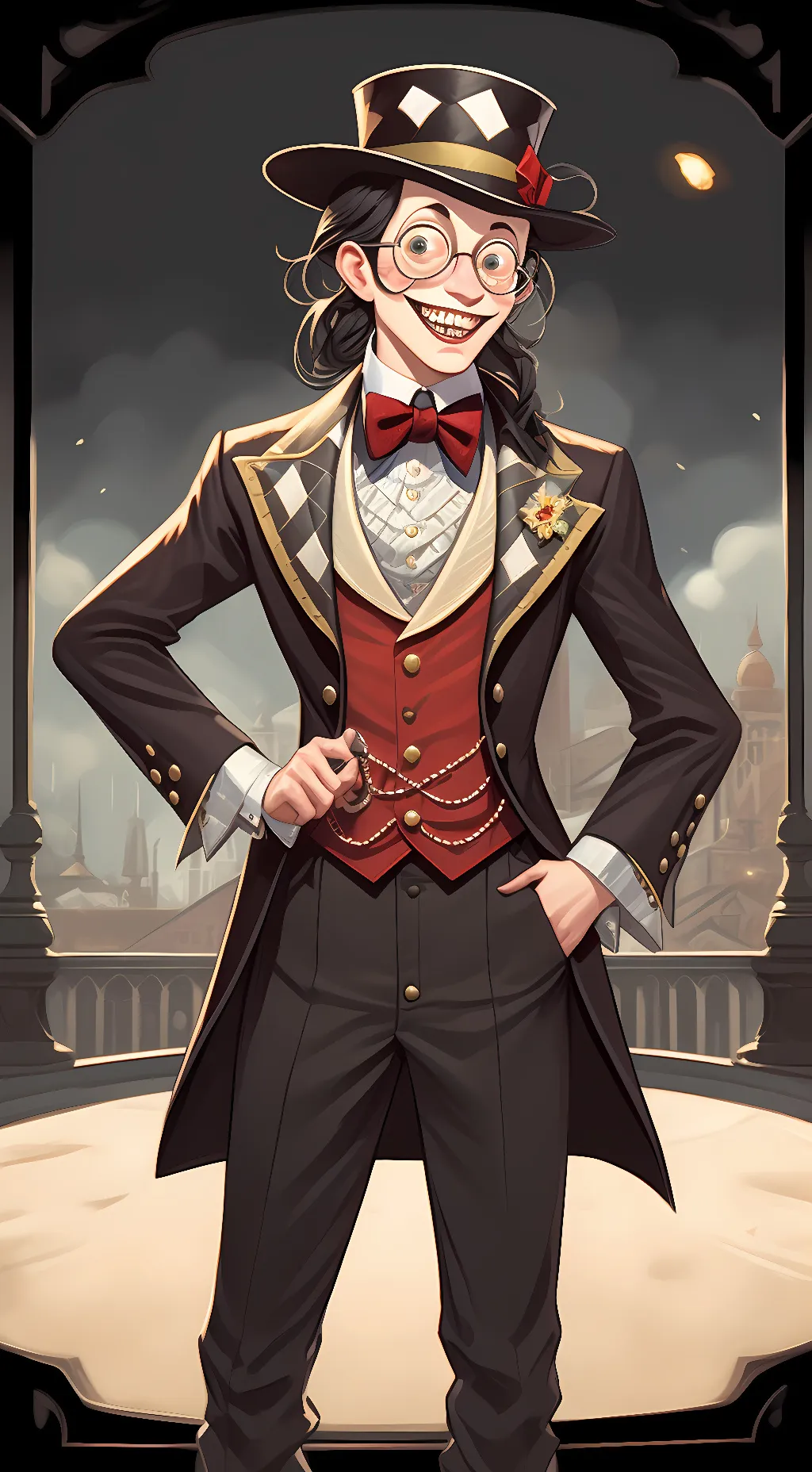 ai character: Caine TADC background