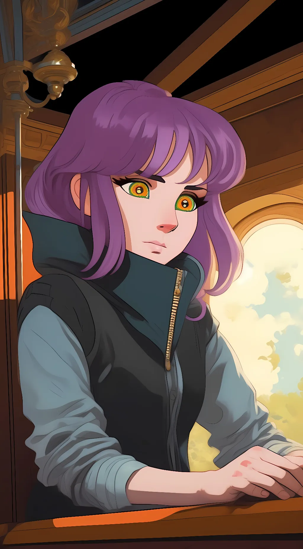 ai character: saori kido  background