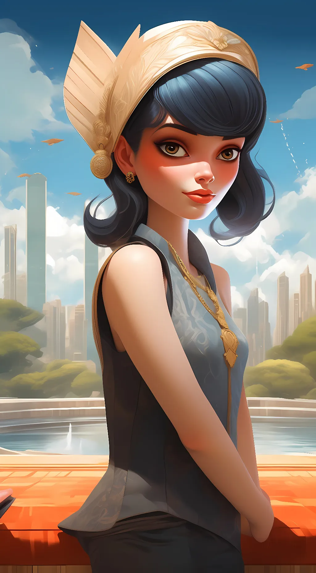 ai character: kim background