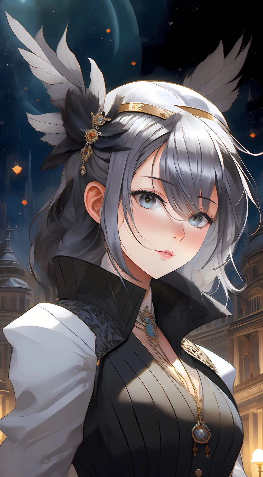 ai character: Snow  background