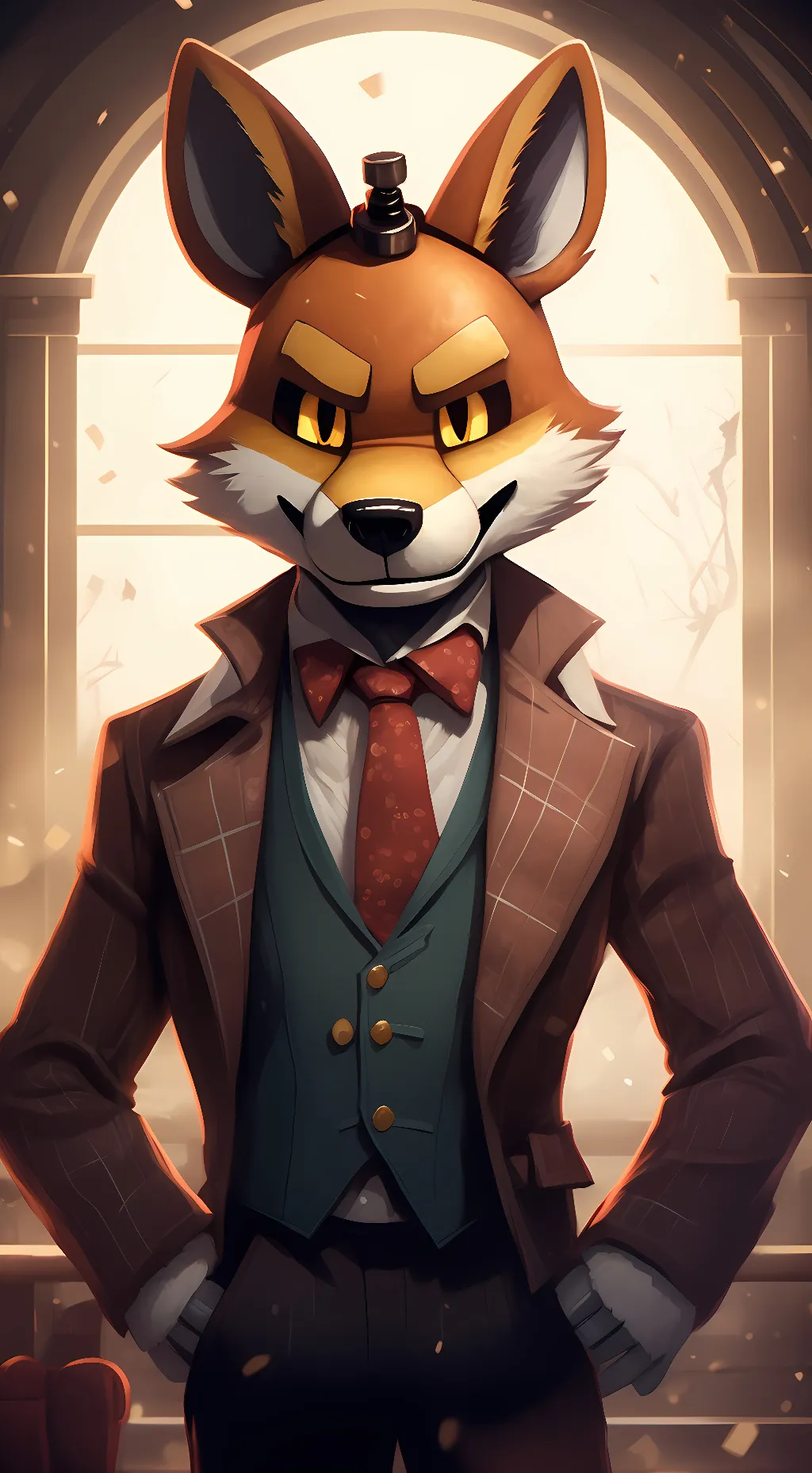 ai character: Foxy background