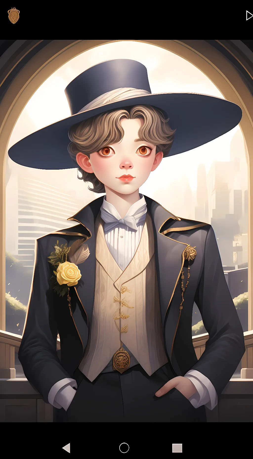 ai character: Oliver Black background