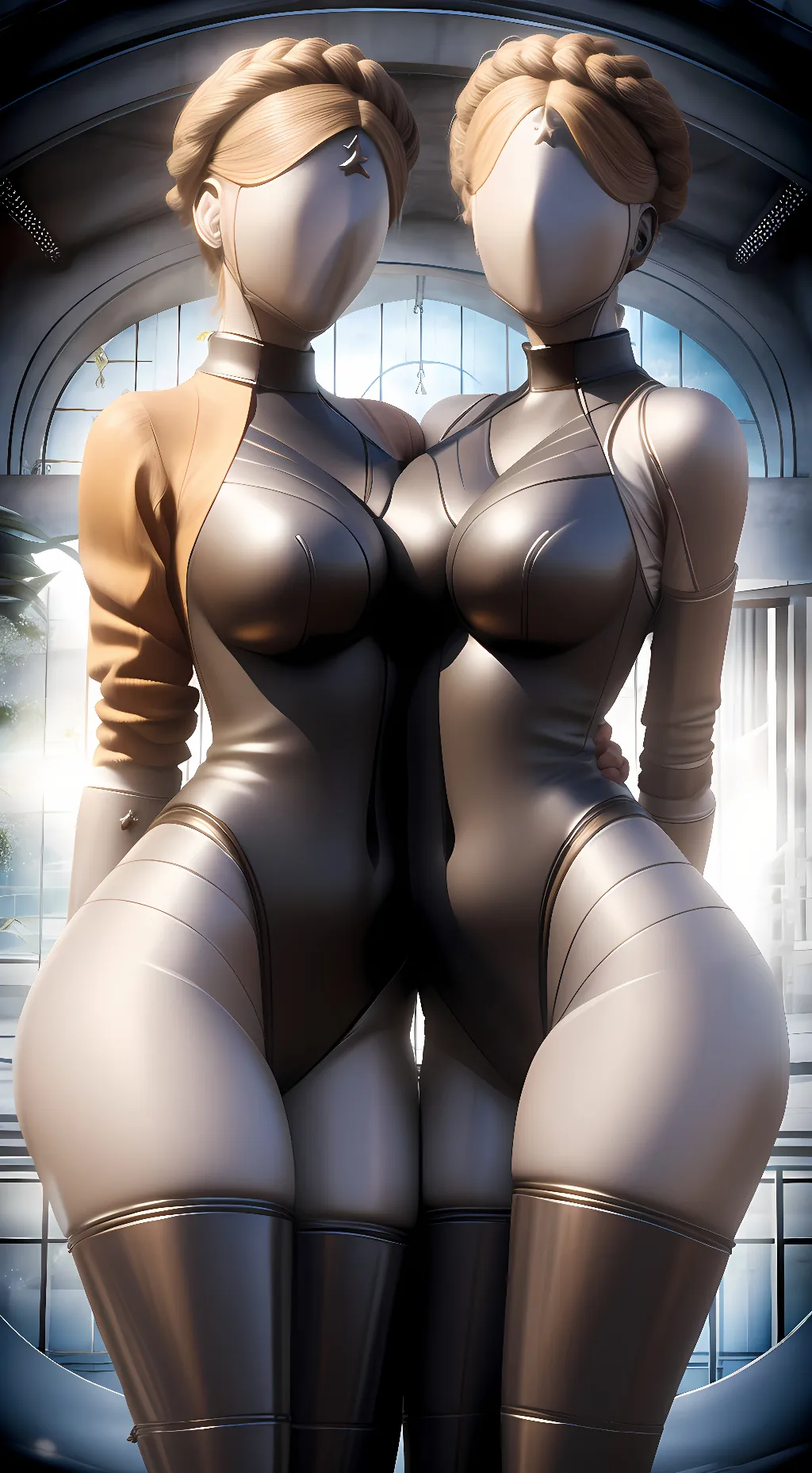 ai character: Atomic heart twins background