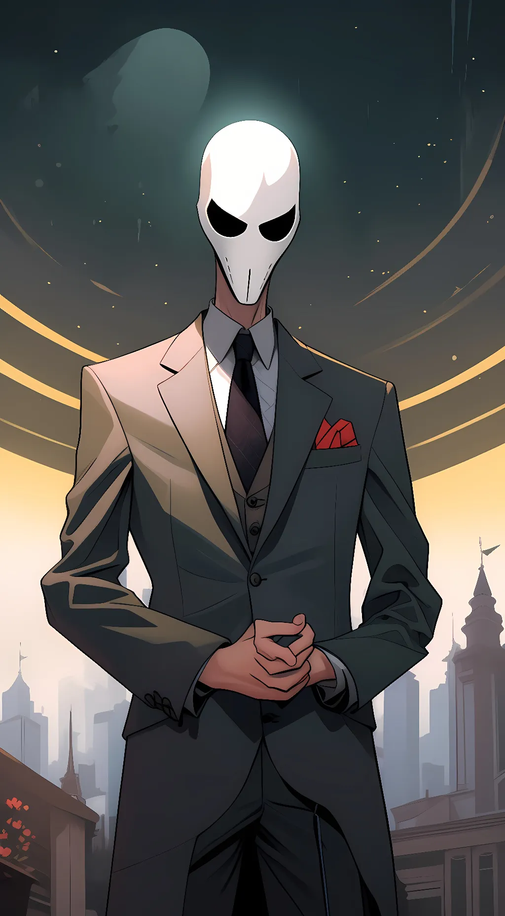 ai character: Slender man background