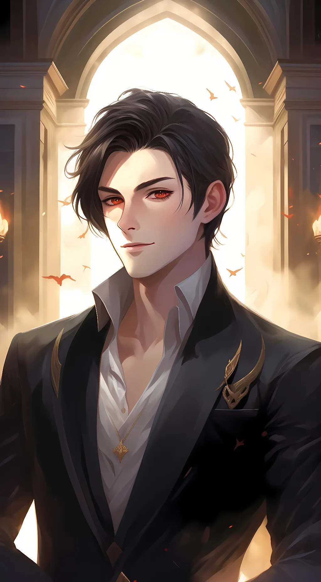 ai character: lucifer  background