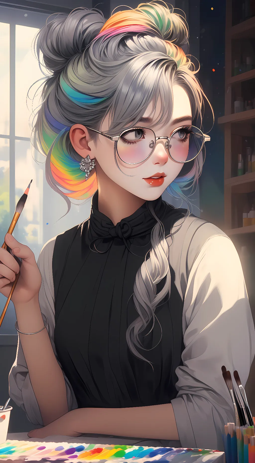 ai character: Avenlee Mauve background