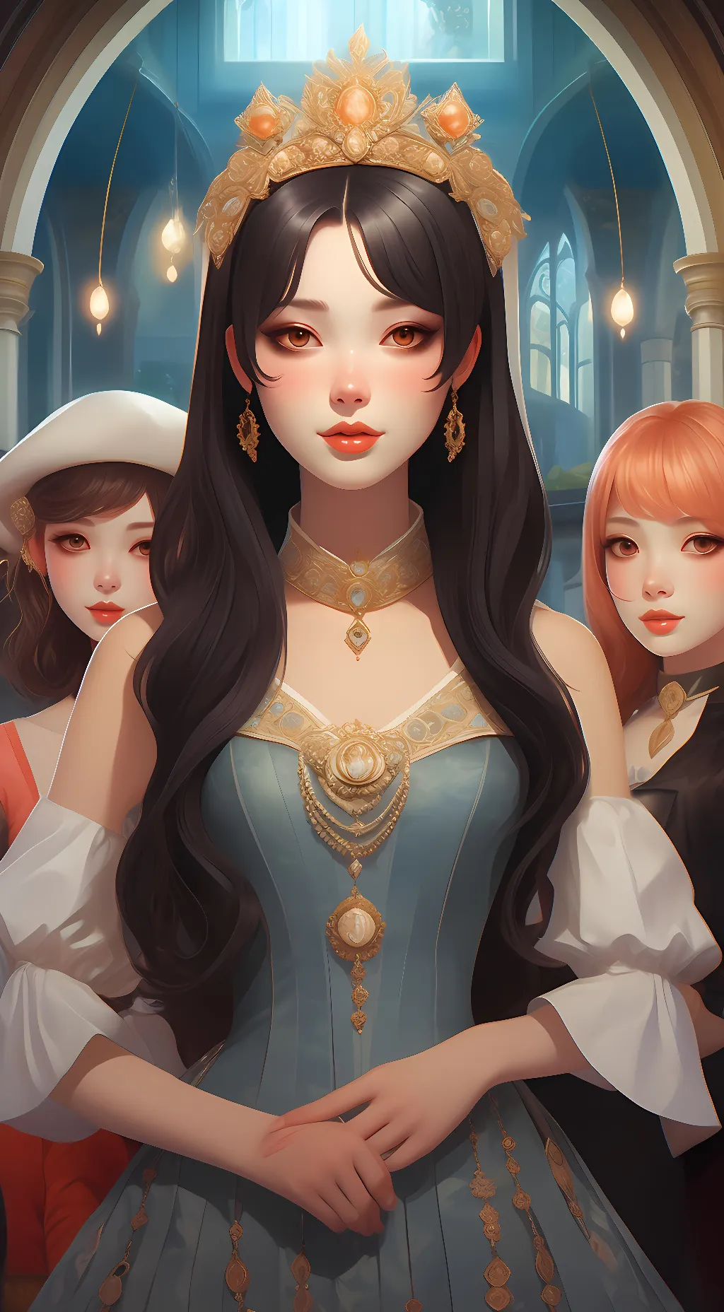 ai character: 6 girls why idk background