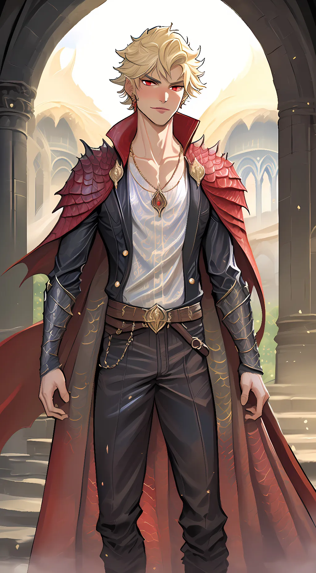 ai character: dragon king Bakugo background