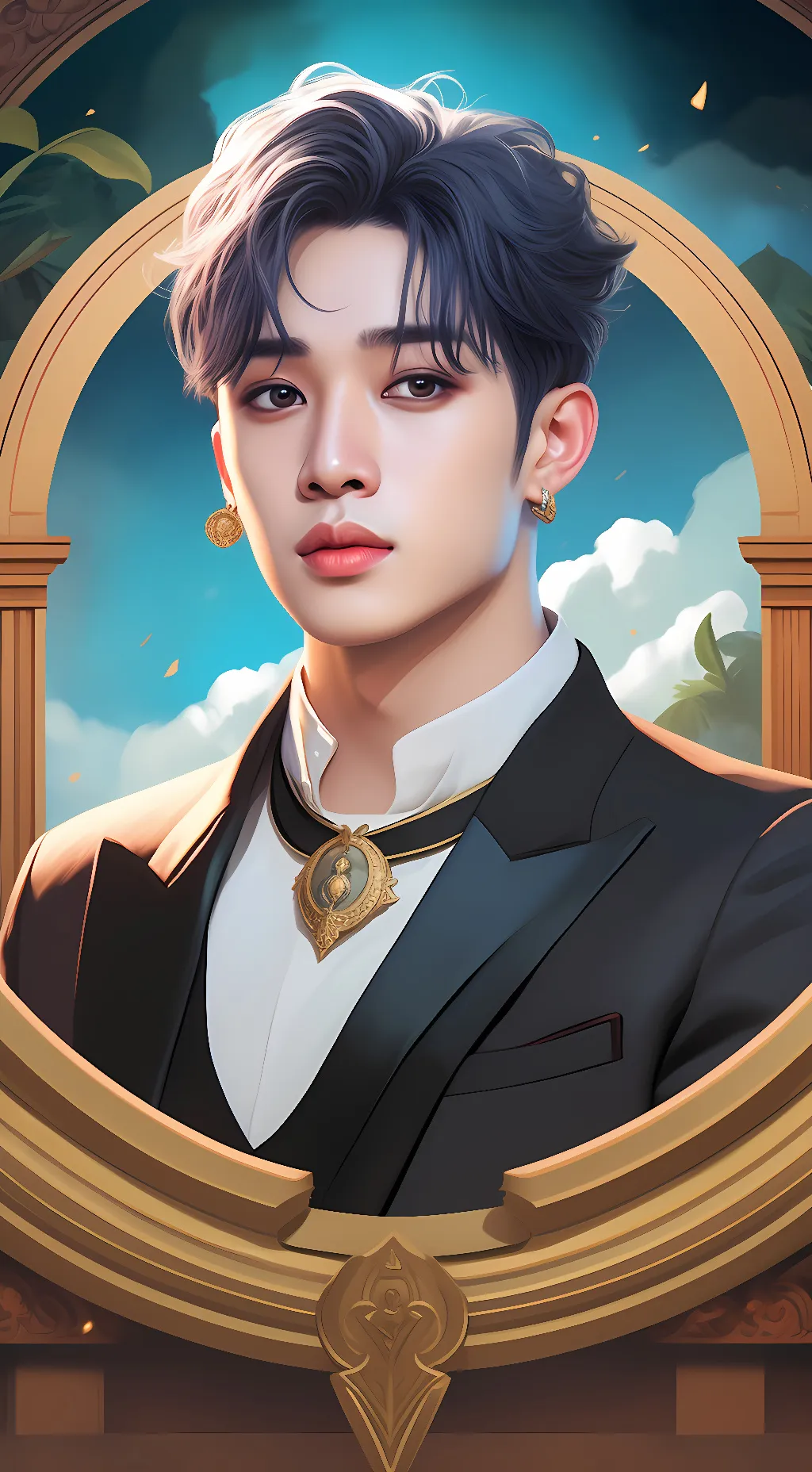 ai character: Bangchan  background