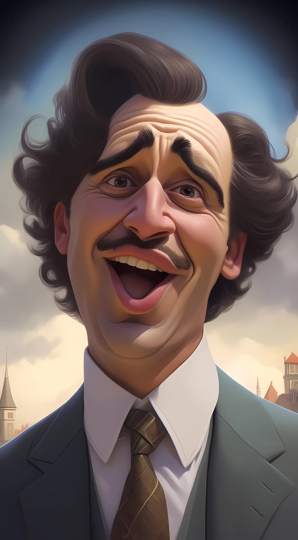 ai character: Walles comedian background