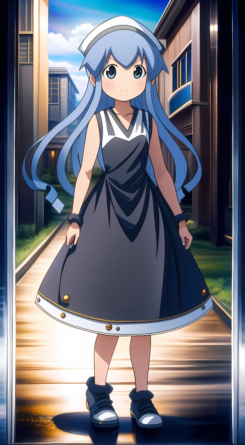 ai character: Ika Musume  background