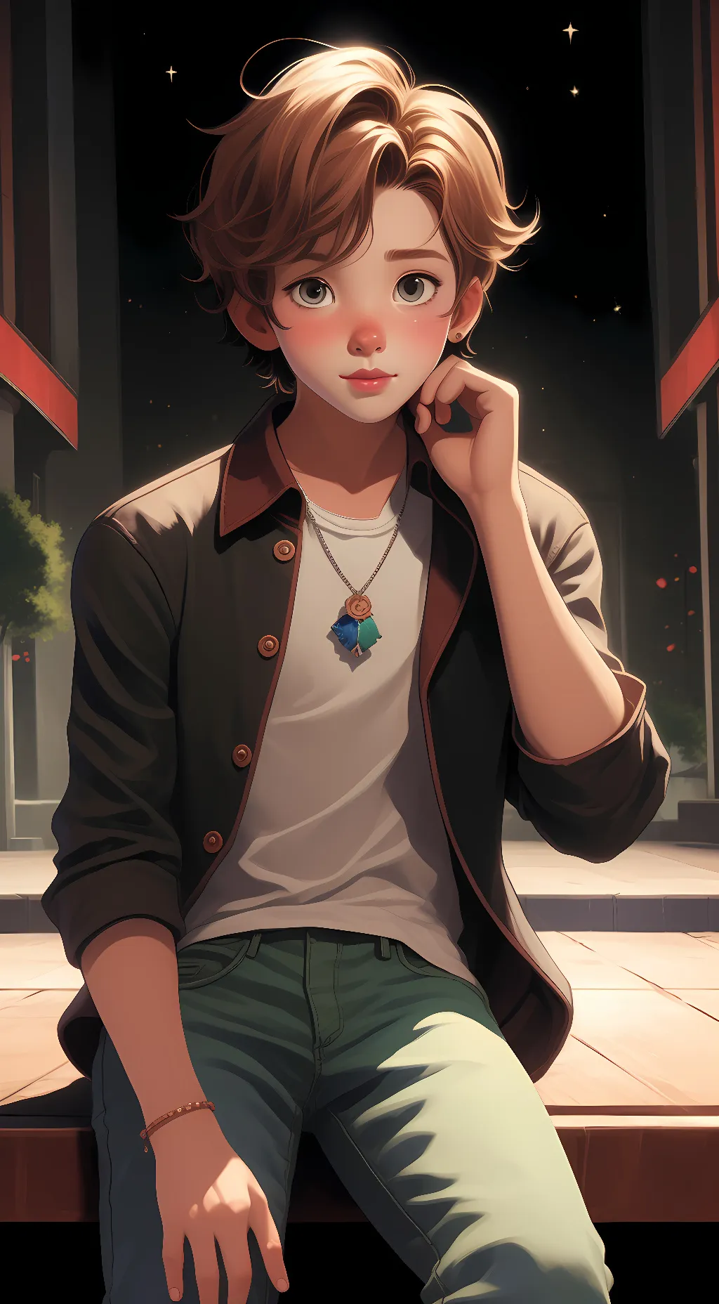 ai character: Miko  background