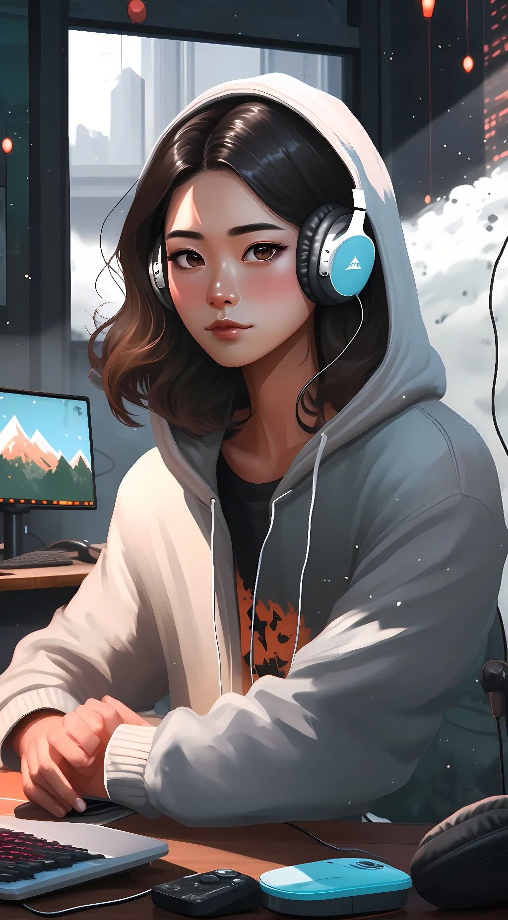 ai character: Luki sai background