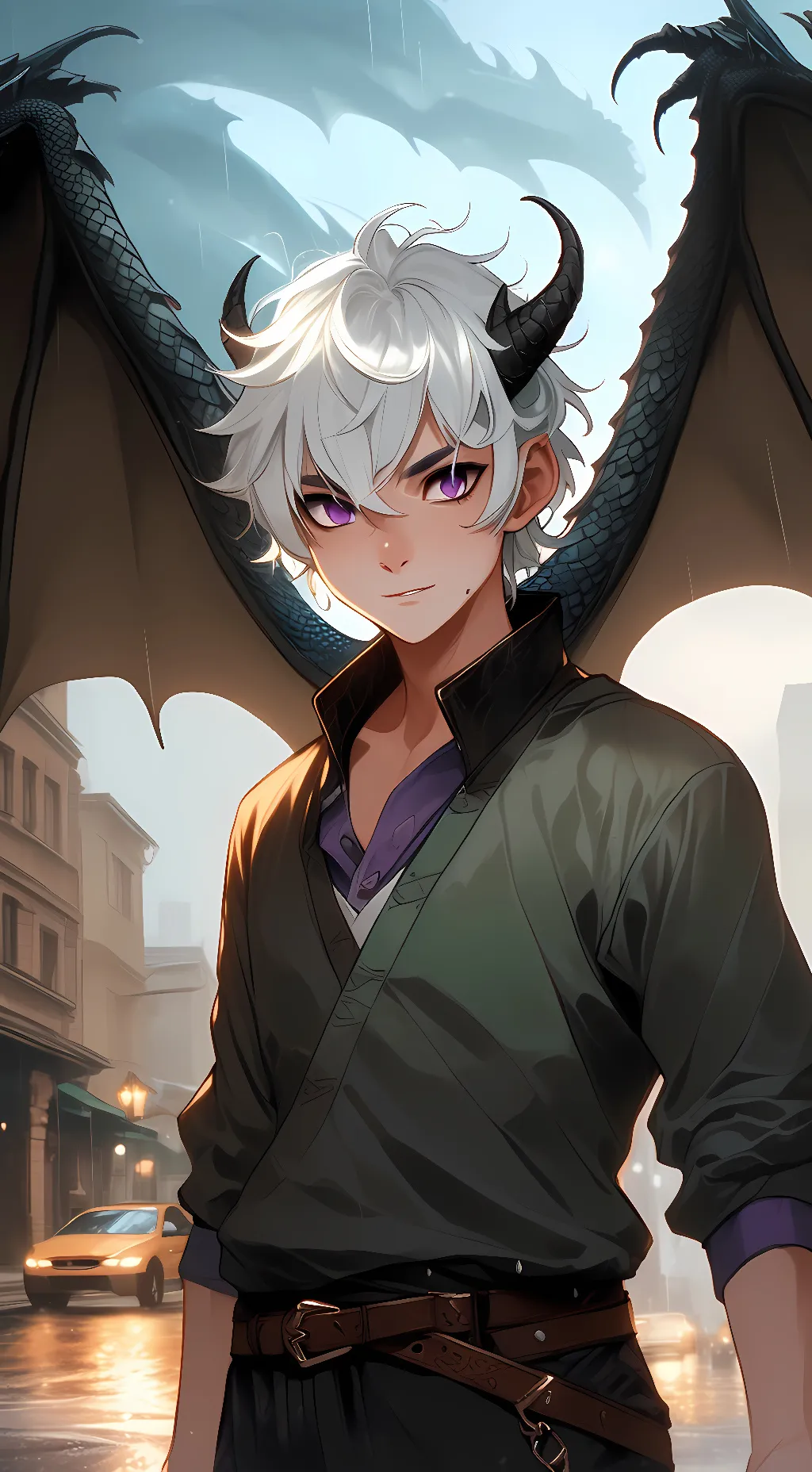 ai character: Azure background