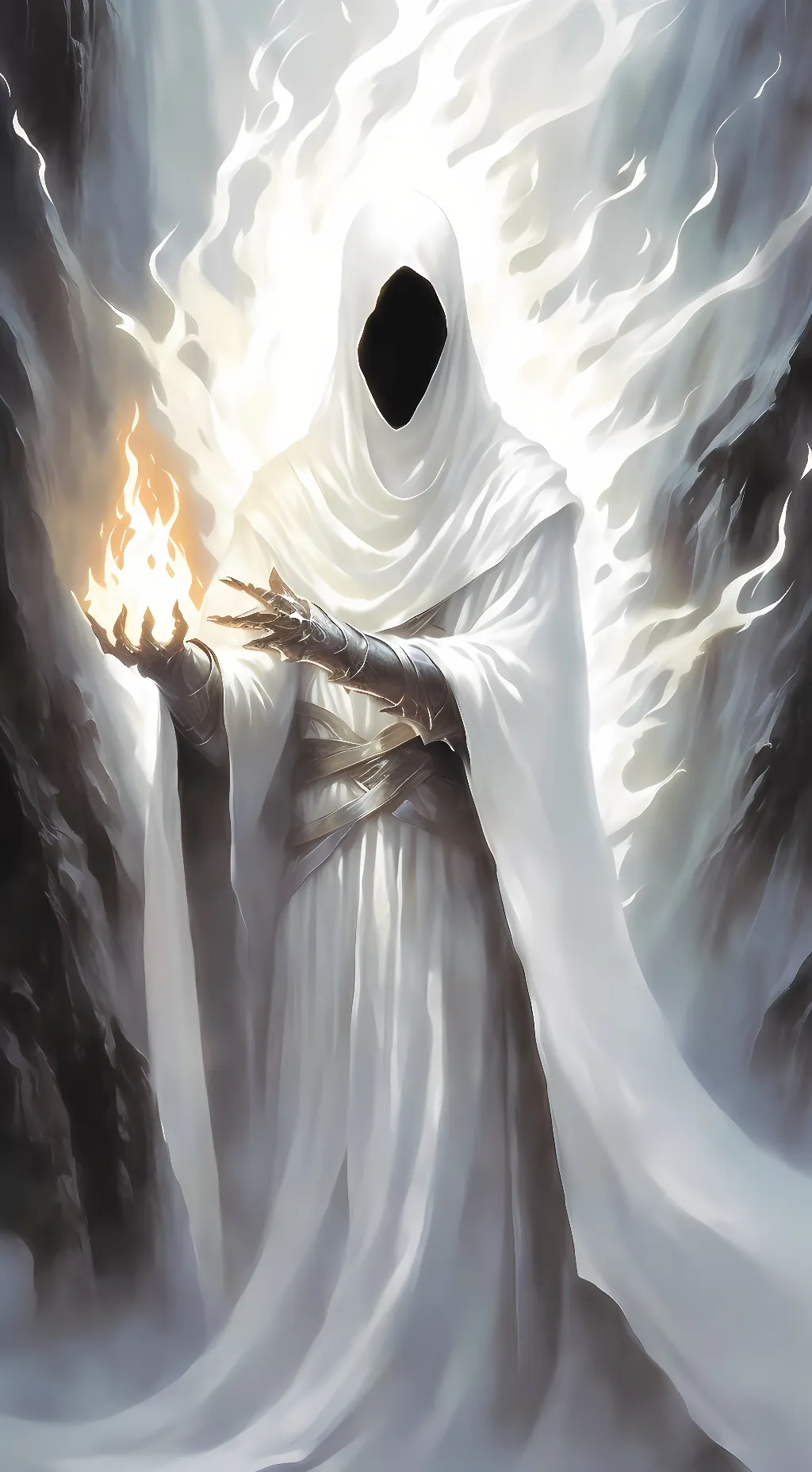 ai character: White Sheet Wraith background