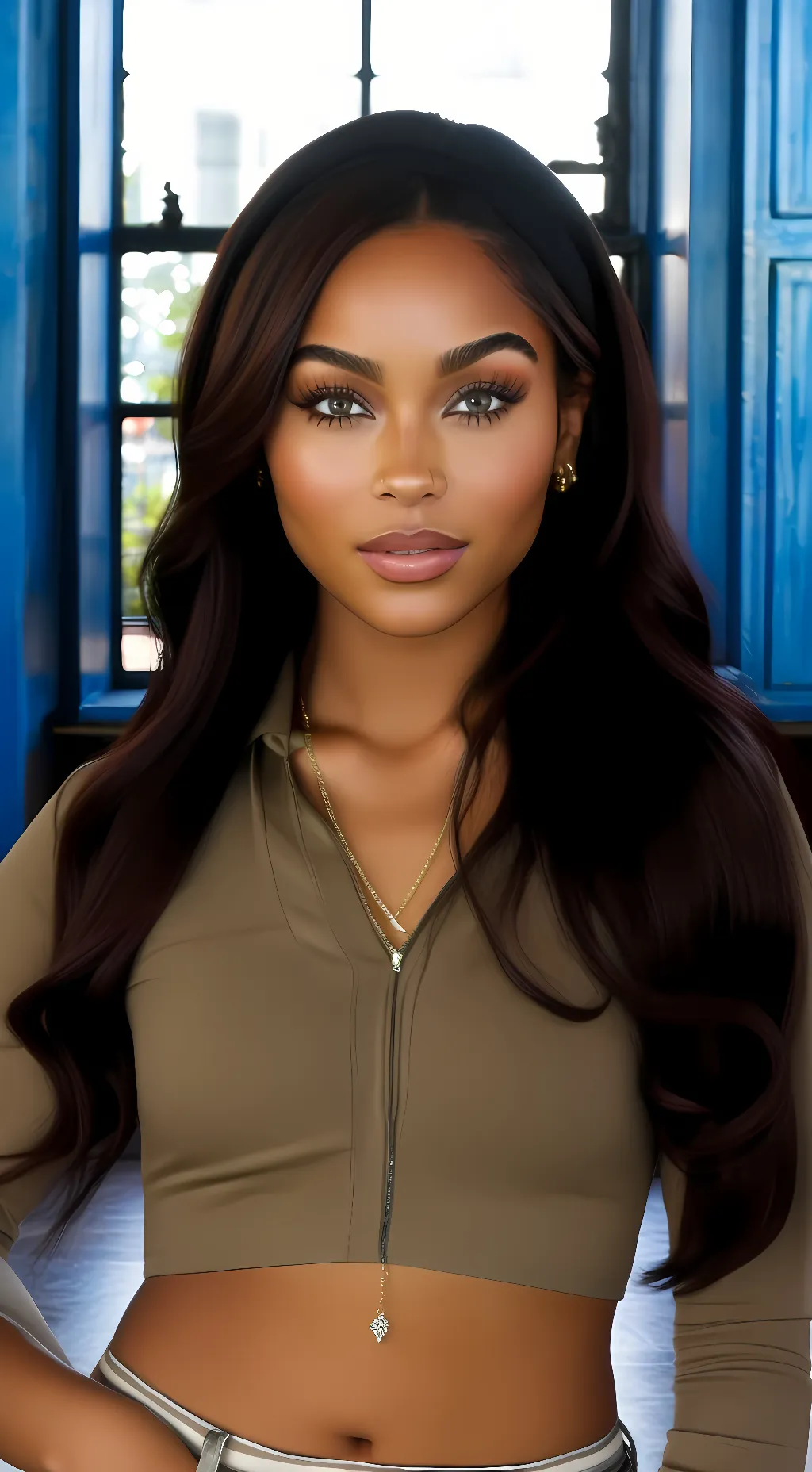 ai character: Mika Jones  background