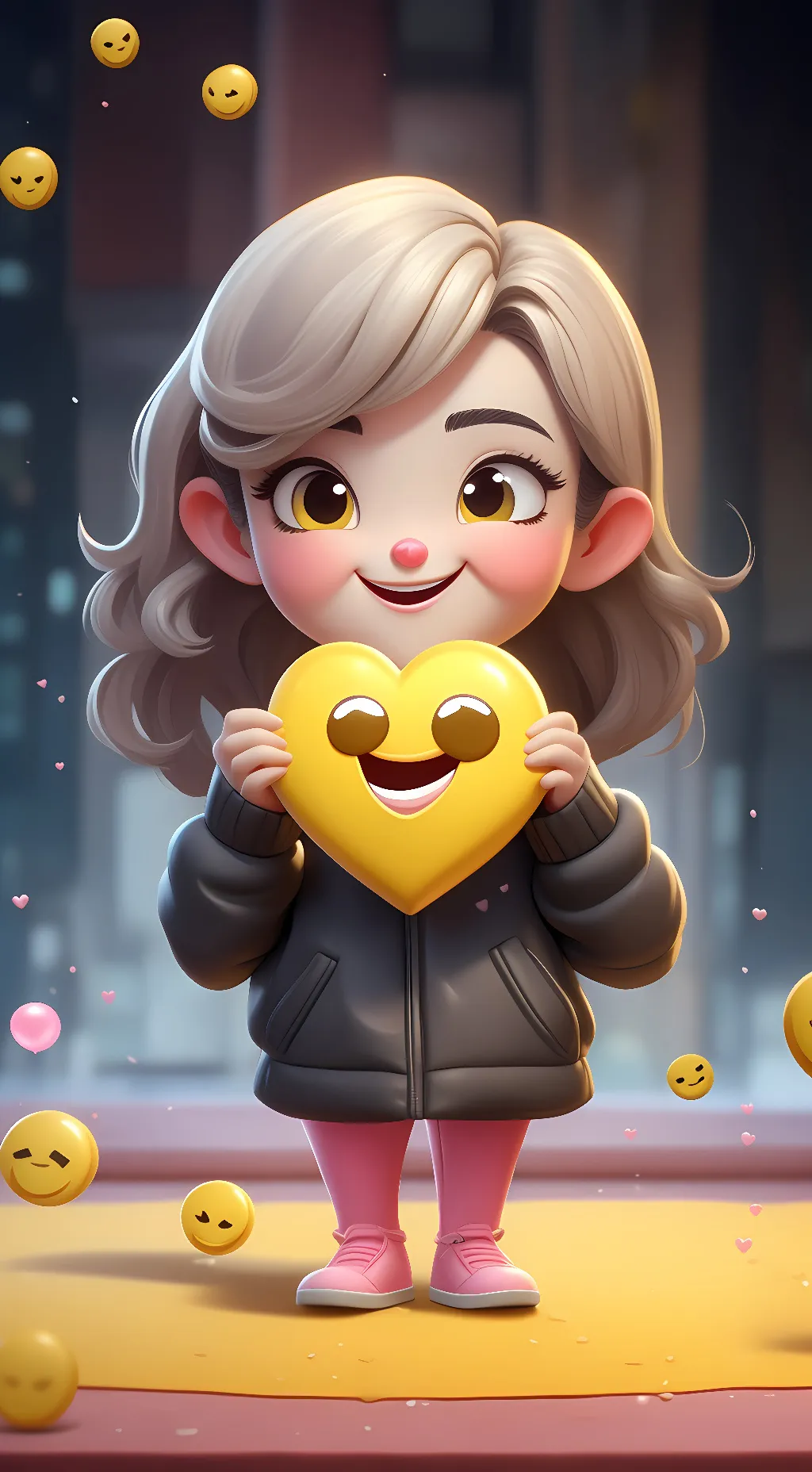 ai character: Emojina background