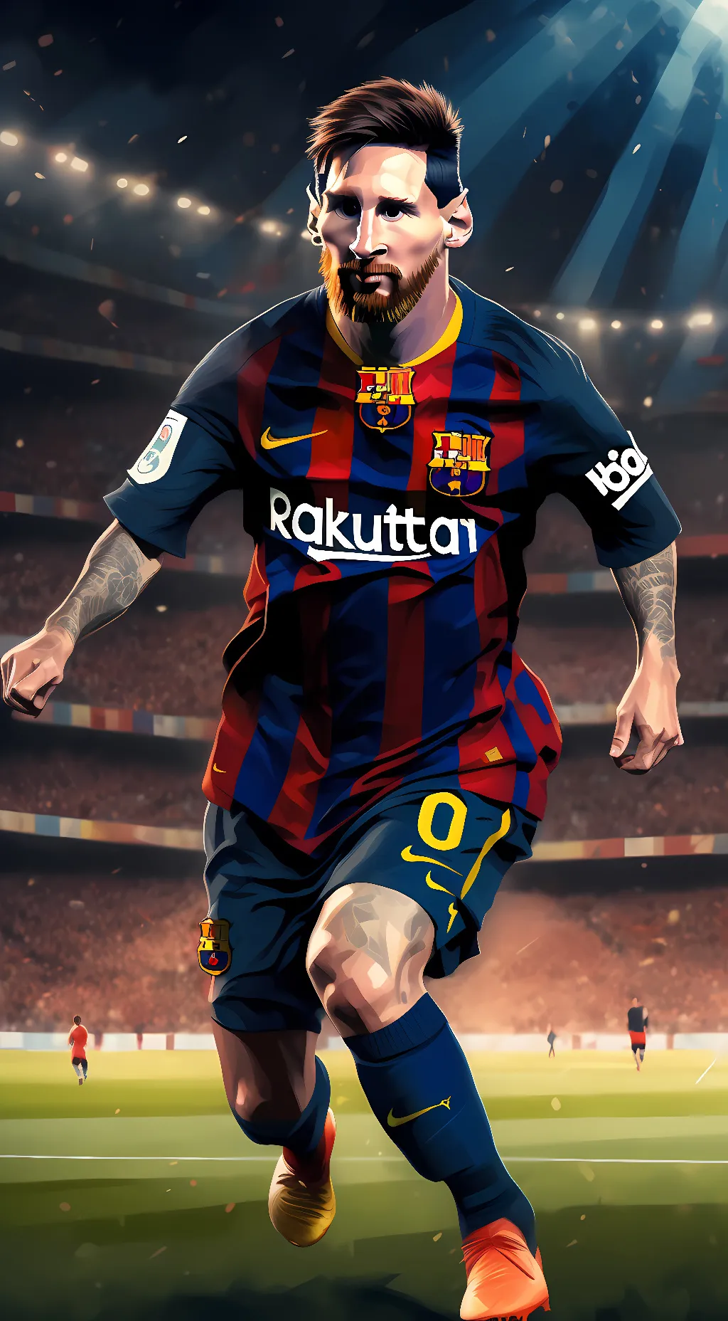 ai character: Lionel Messi  background
